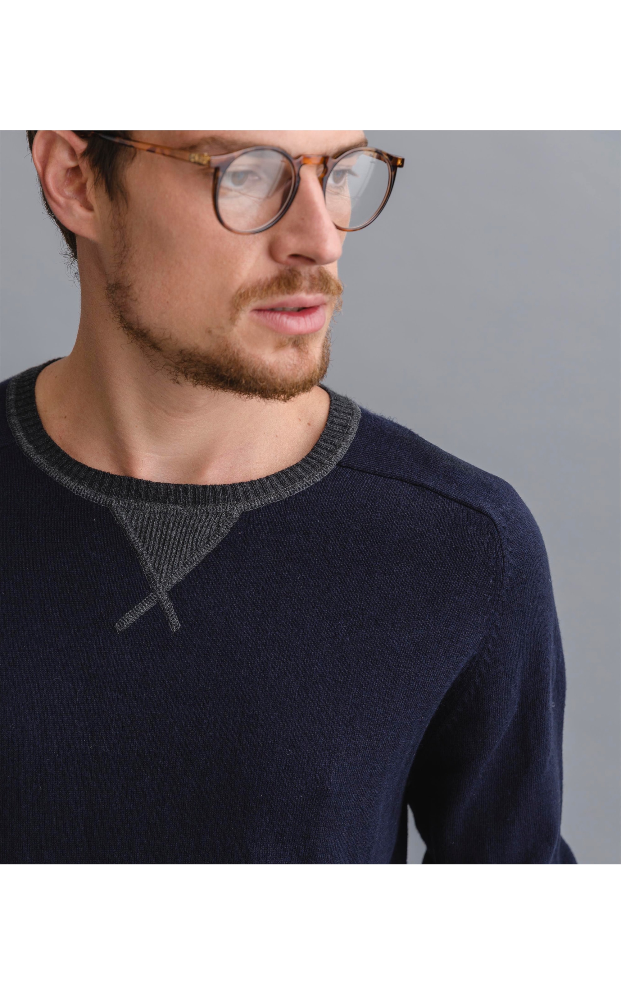 Cotton Cashmere College Azul Marinho