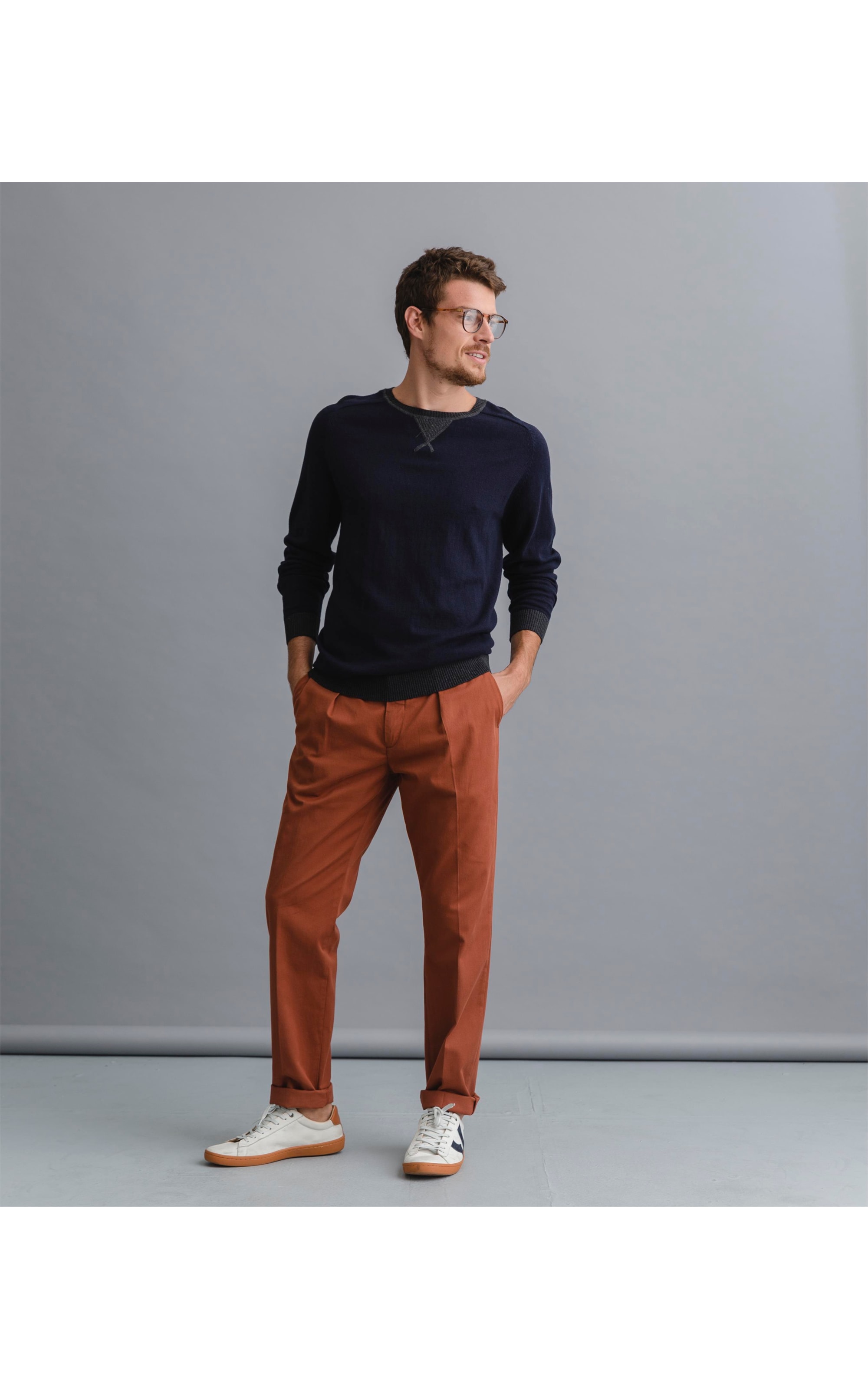 Cotton Cashmere College Azul Marinho