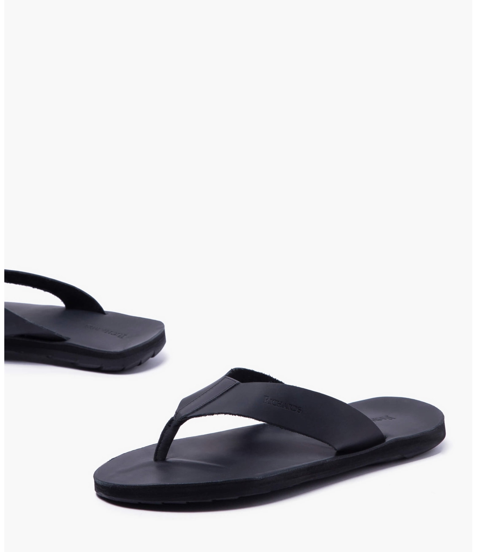 Flipflop Rustic Leather Richards Preto