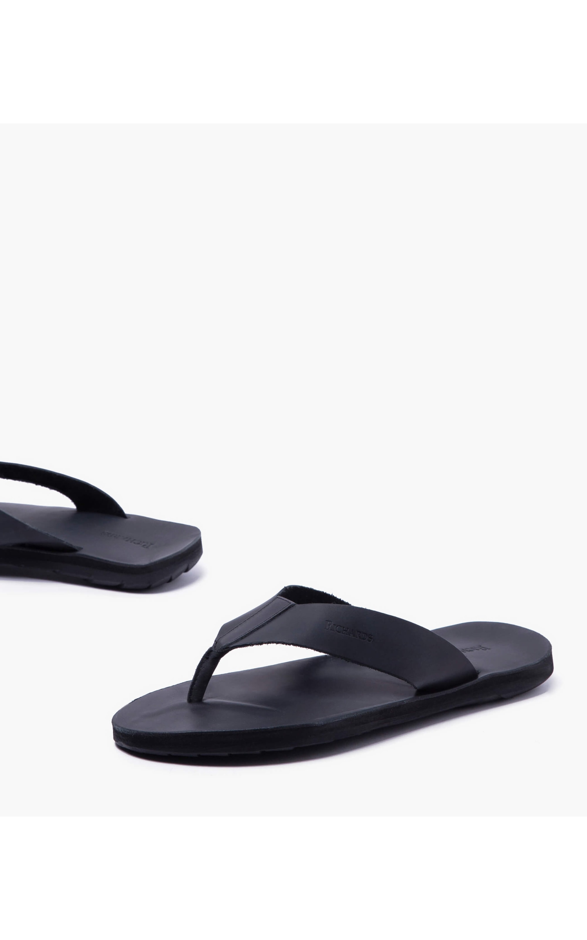 Flipflop Rustic Leather Richards Preto
