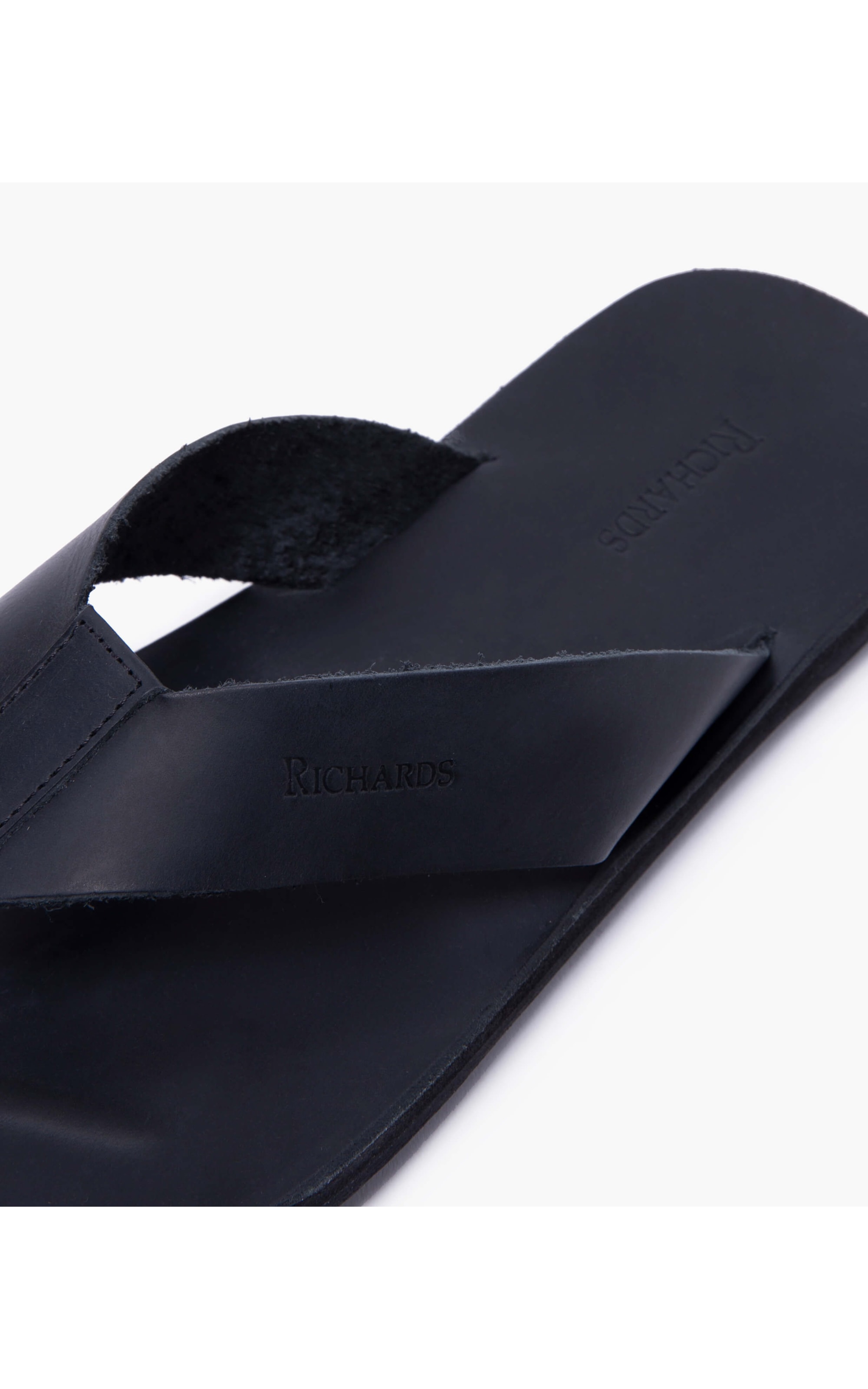 Flipflop Rustic Leather Richards Preto