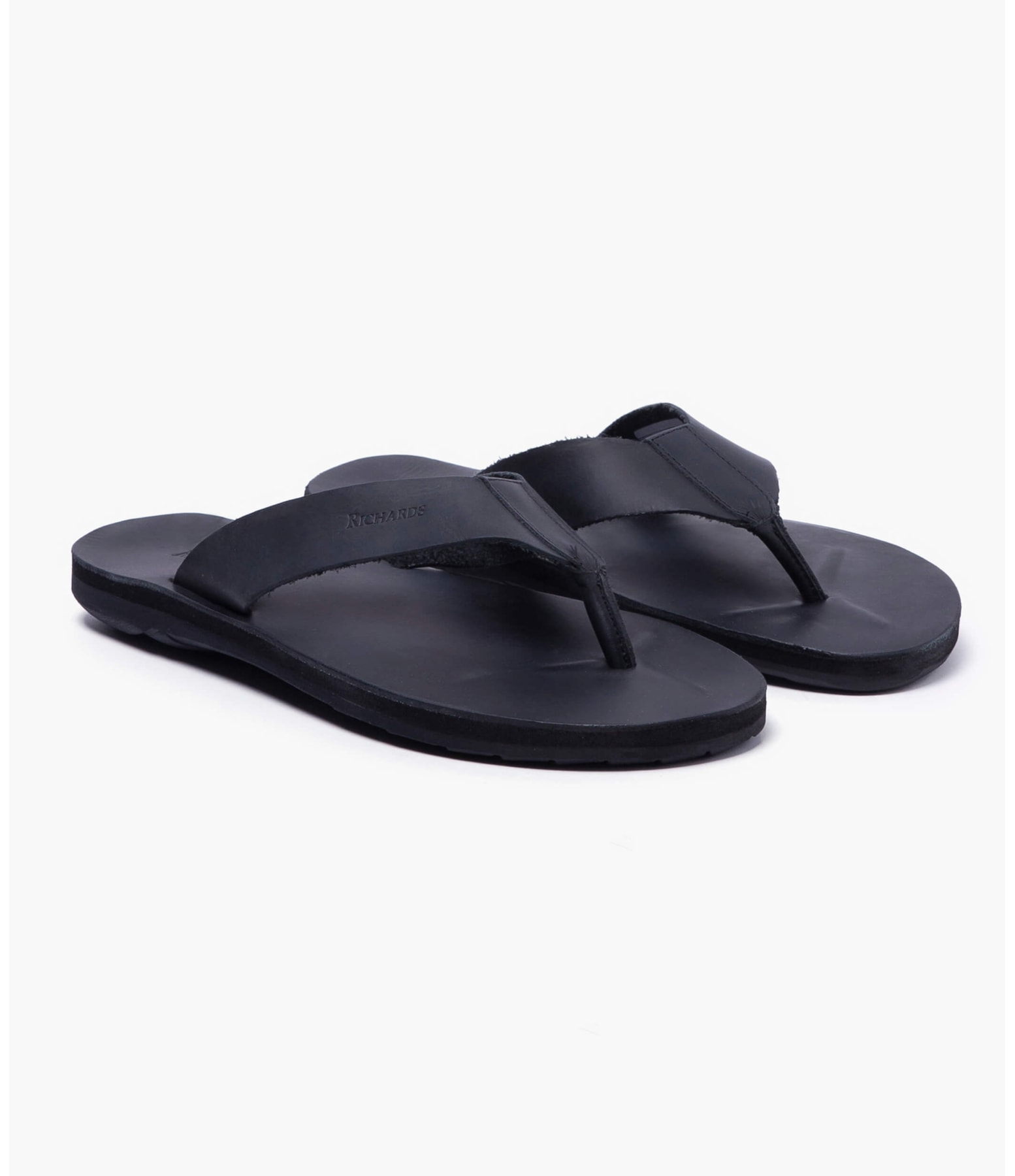 Flipflop Rustic Leather Richards Preto