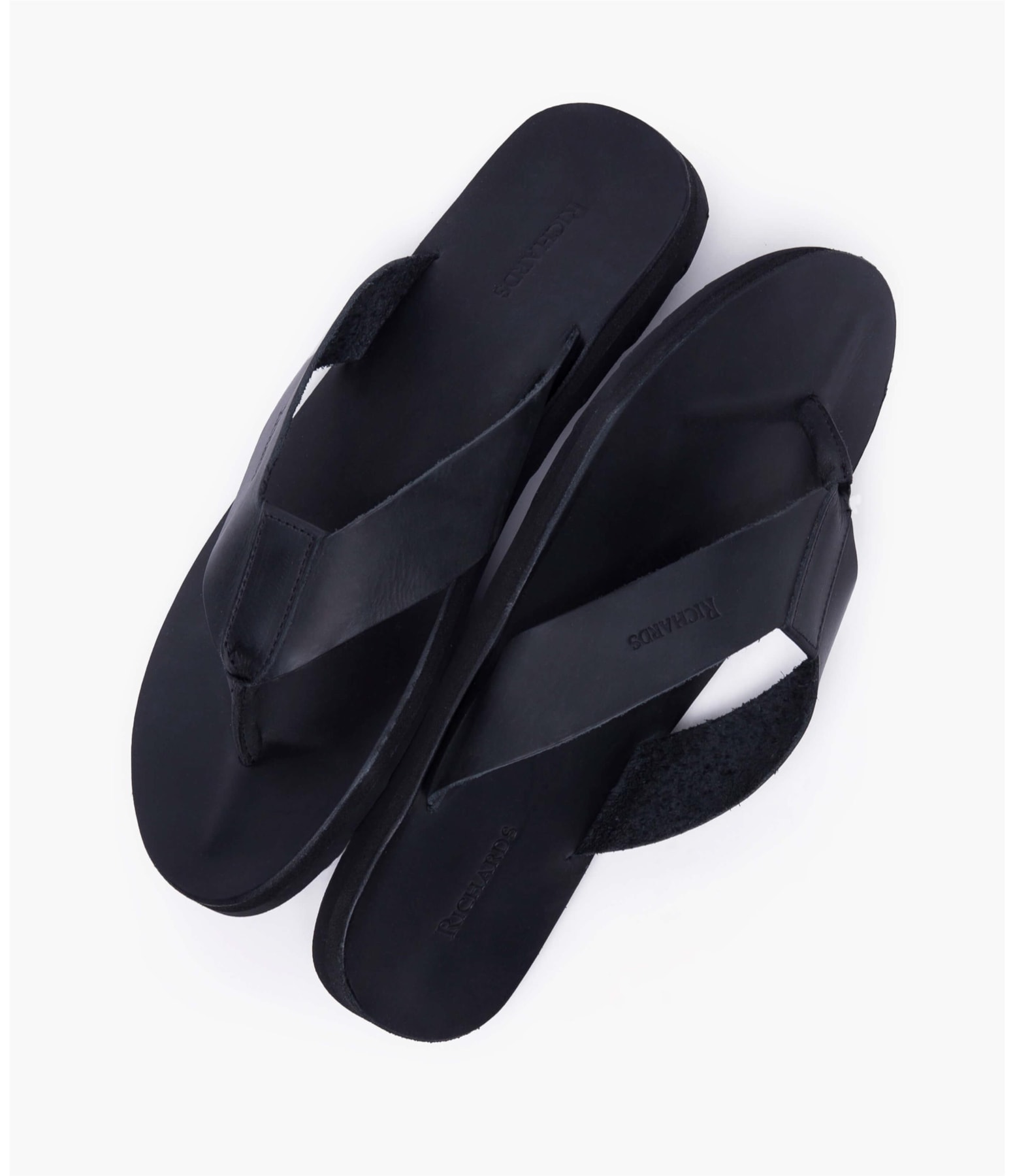 Flipflop Rustic Leather Richards Preto