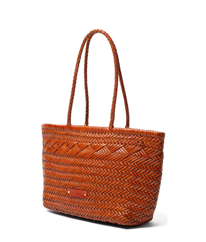 Handbag Woven Chic Caramelo