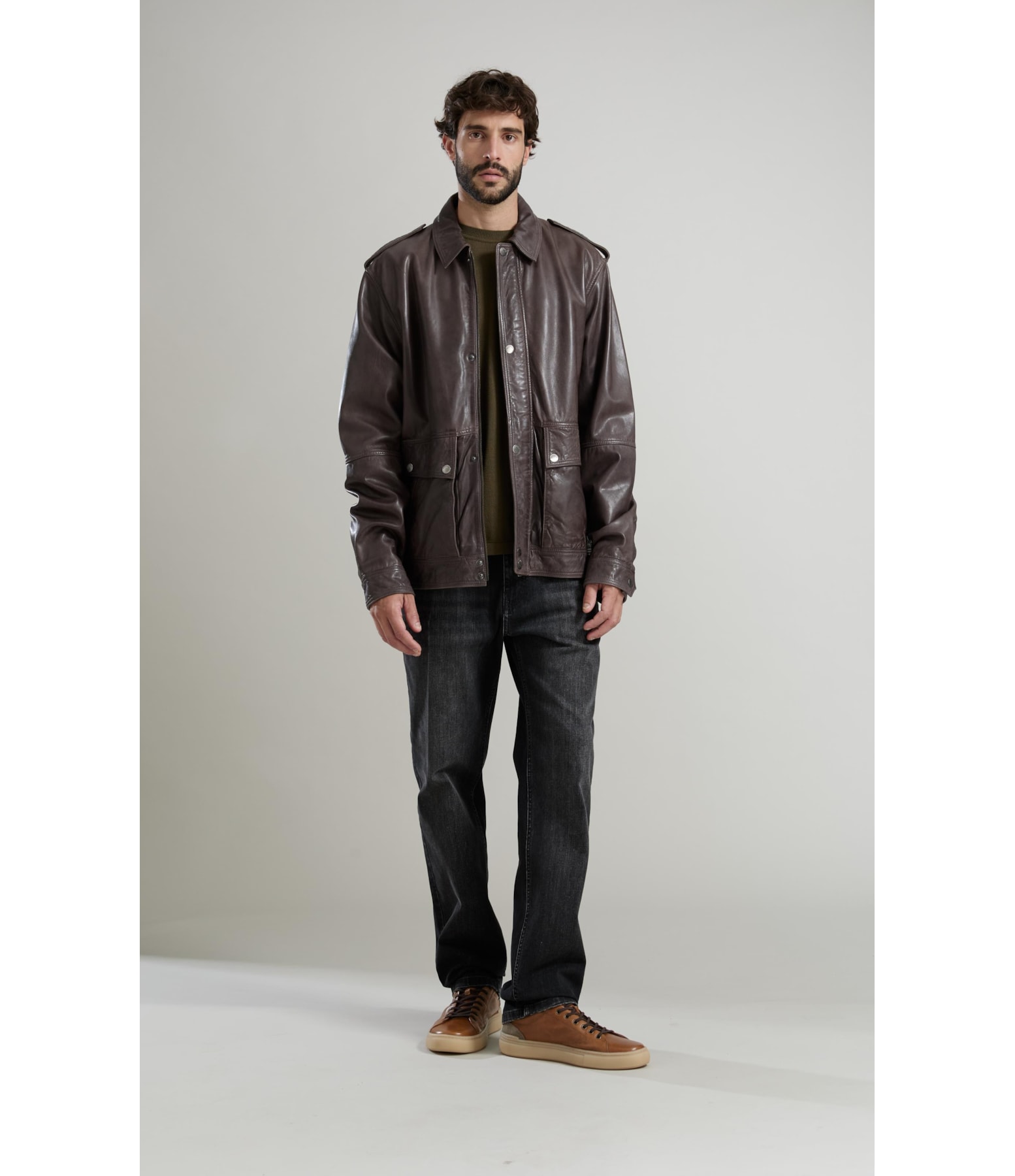 Jaqueta Biker Leather  Grafite