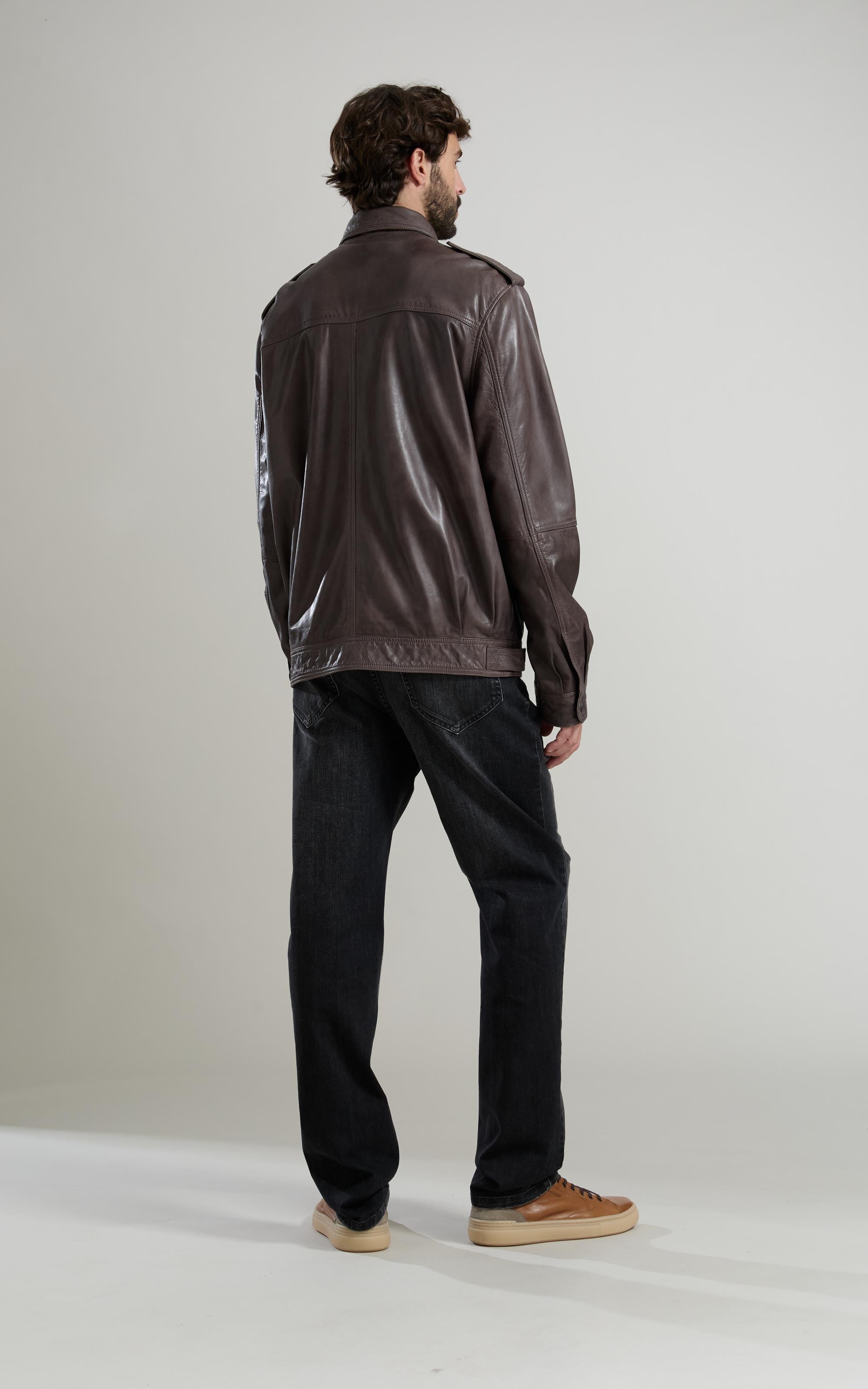 Jaqueta Biker Leather  Grafite