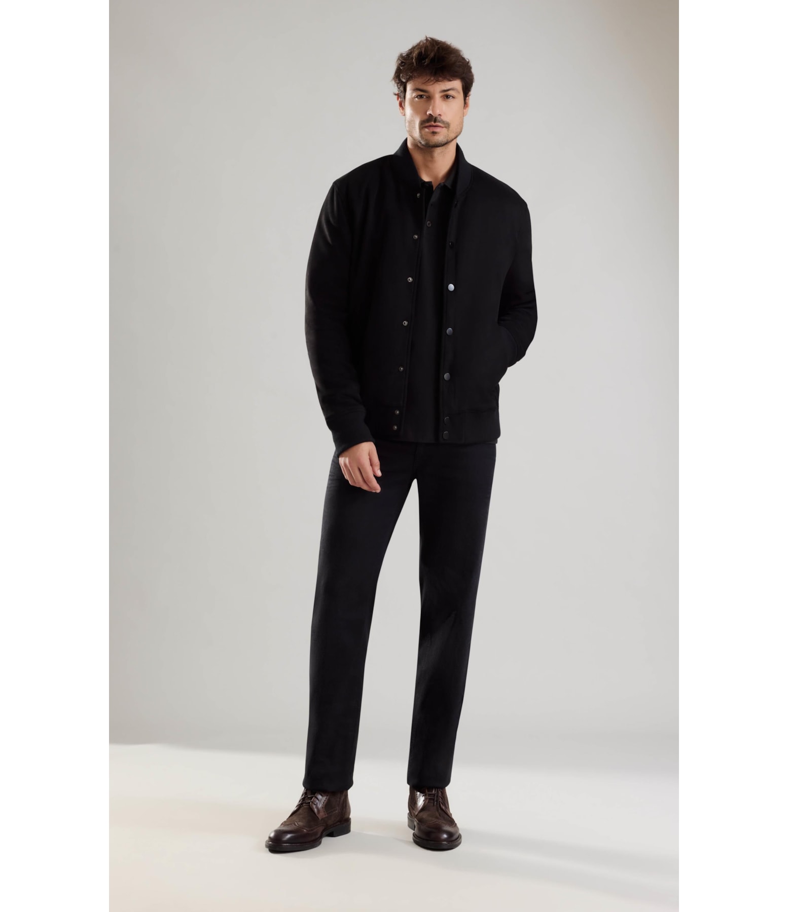 Jaqueta Bomber Suede Preto