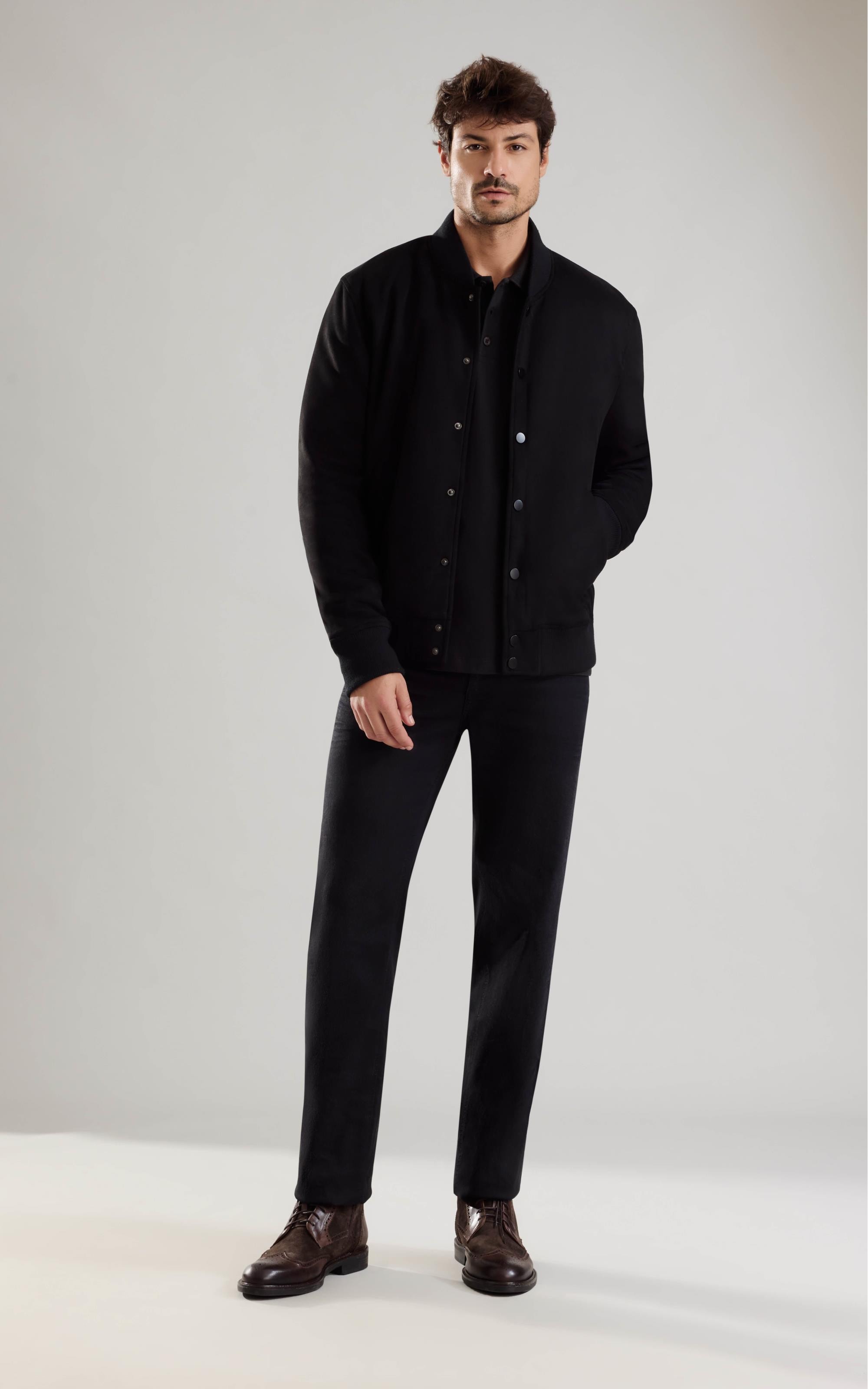 Jaqueta Bomber Suede Preto