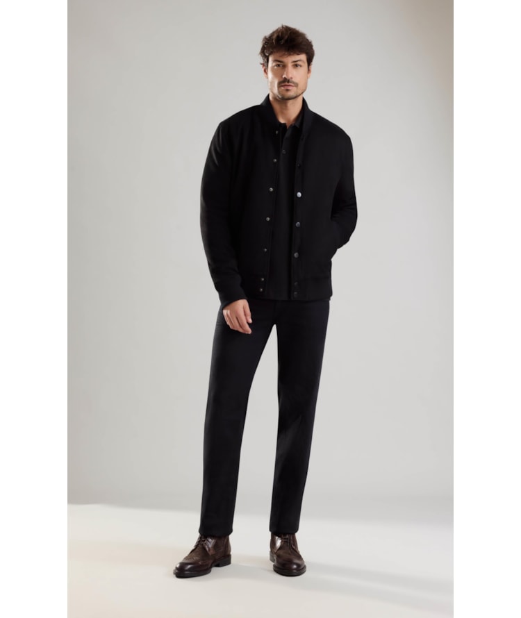 Jaqueta Bomber Suede Preto