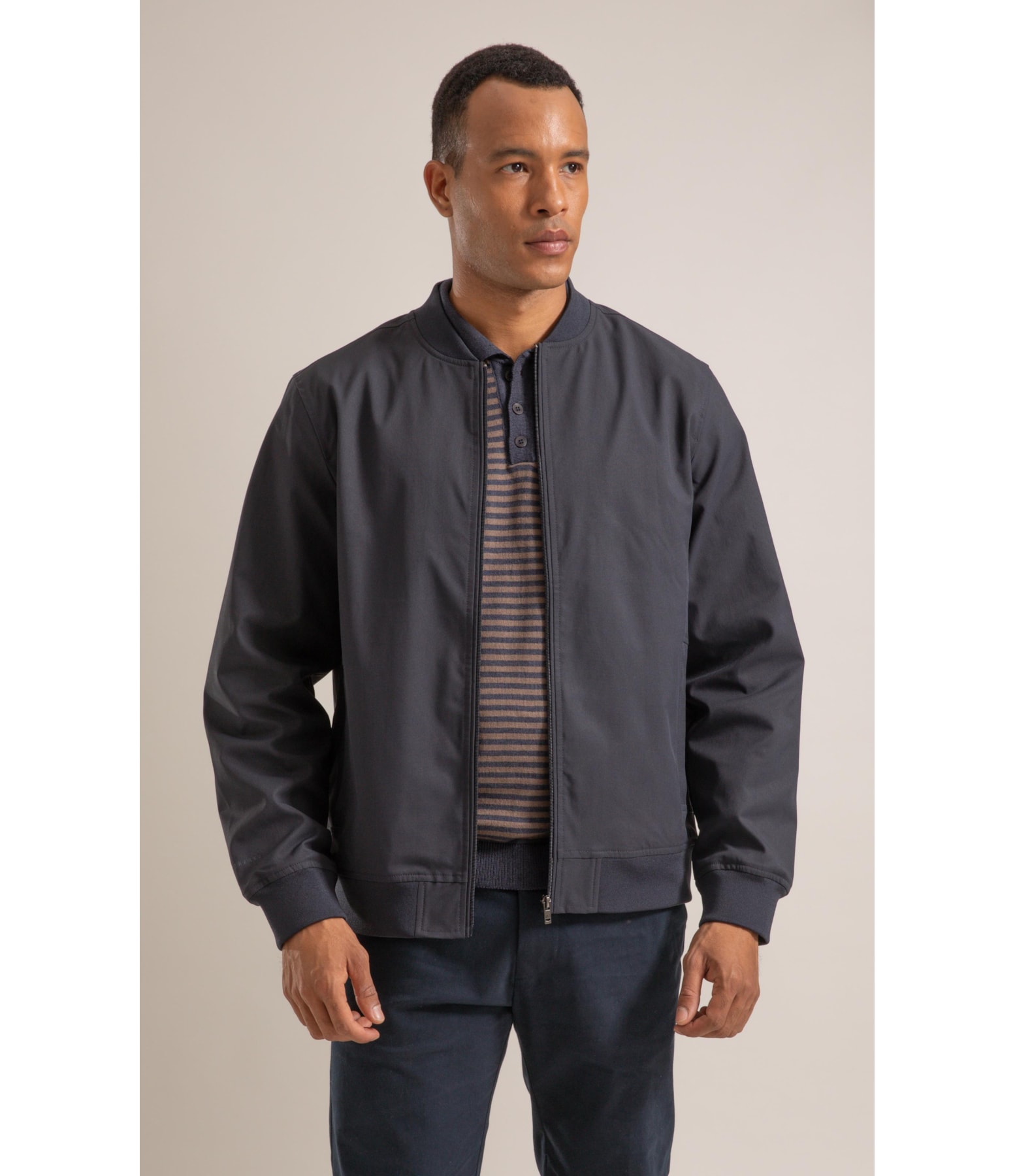 Jaqueta Bomber Tech Pinpoint Dark Navy