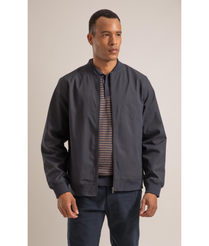 Jaqueta Bomber Tech Pinpoint Dark Navy