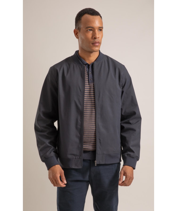 Jaqueta Bomber Tech Pinpoint Dark Navy