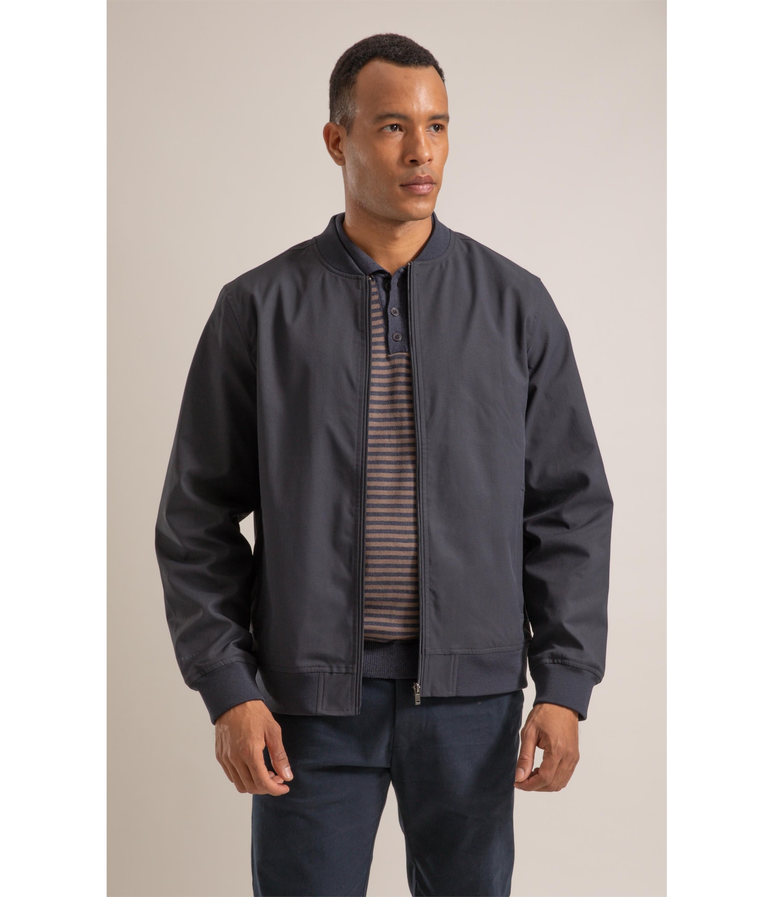 Jaqueta Bomber Tech Pinpoint Dark Navy
