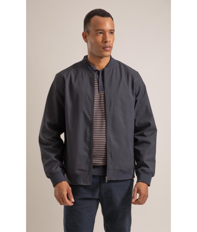 Jaqueta Bomber Tech Pinpoint Dark Navy