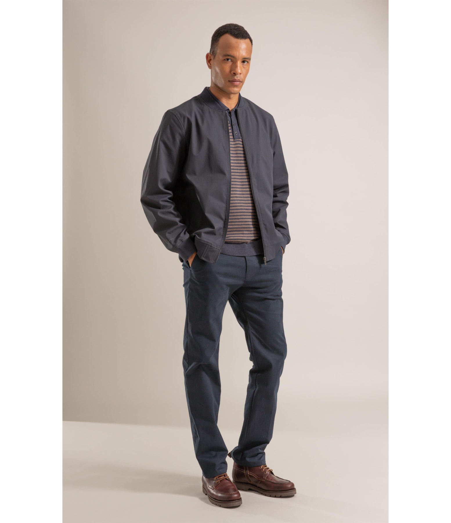 Jaqueta Bomber Tech Pinpoint Dark Navy