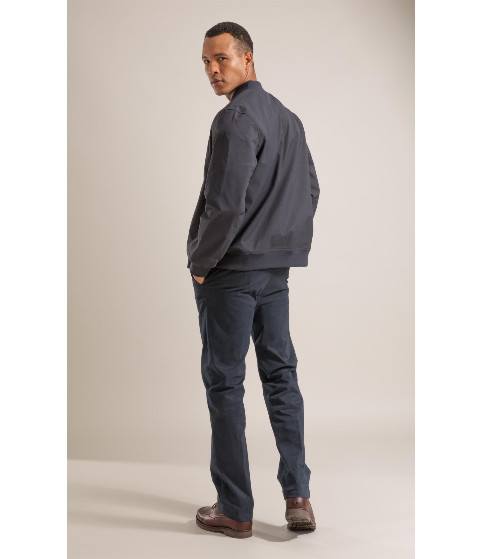 Jaqueta Bomber Tech Pinpoint Dark Navy