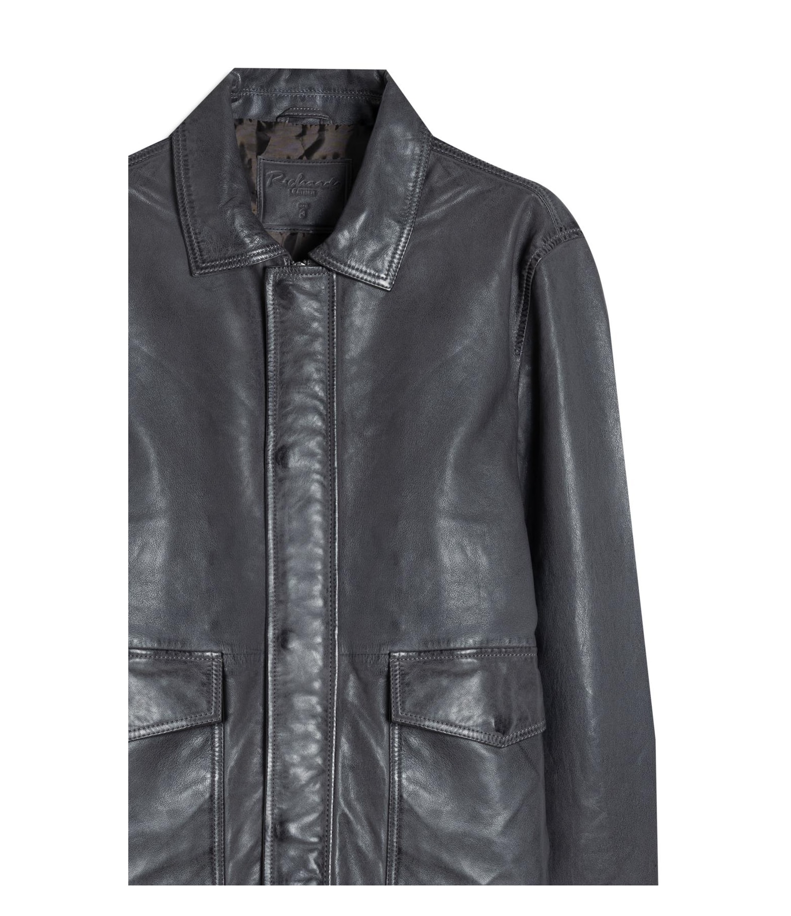 Jaqueta Brian Leather Chumbo Mescla