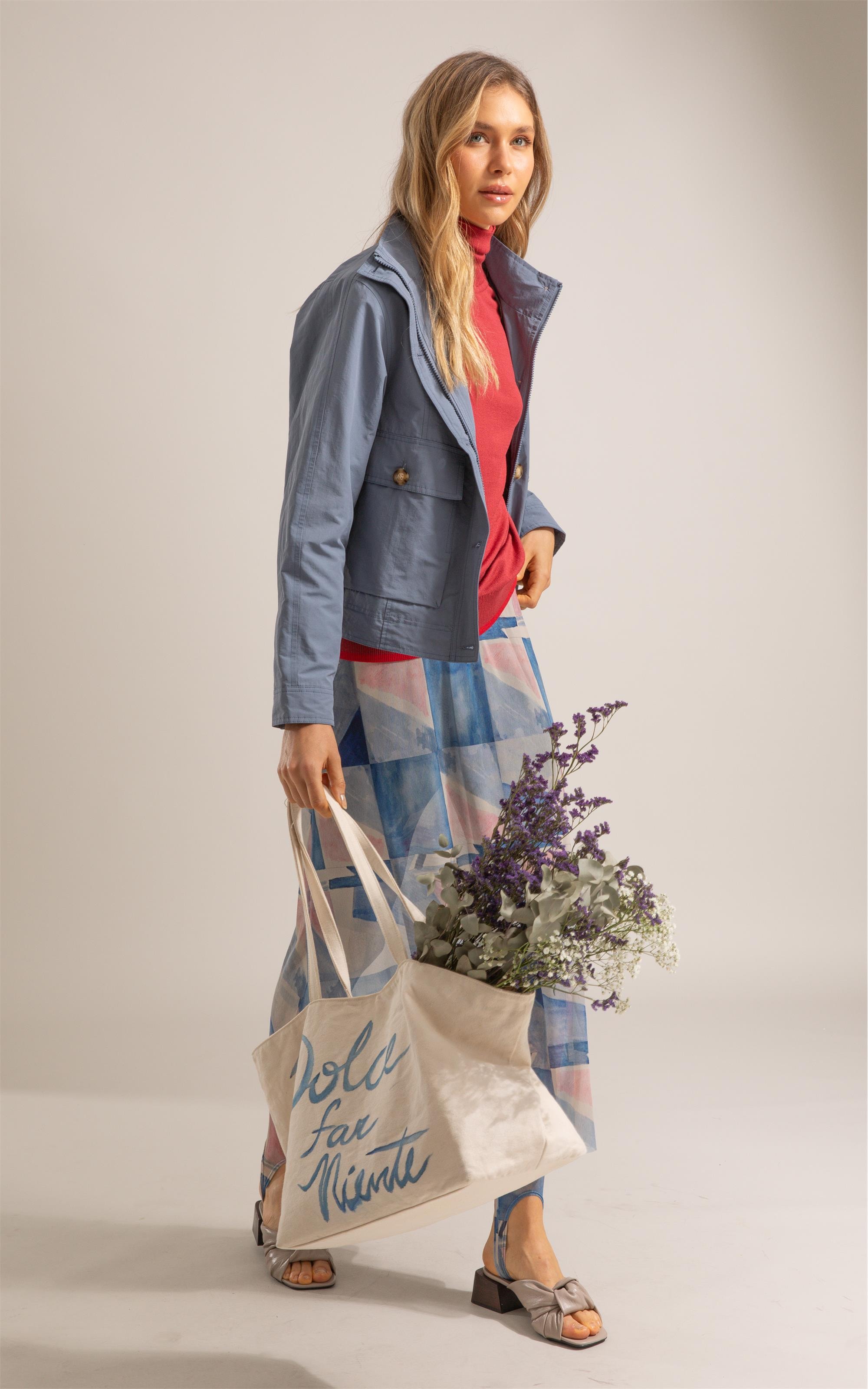  Jaqueta Caju Cotton Azul Seco