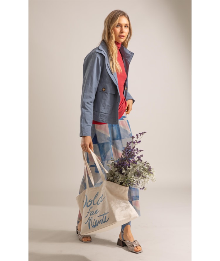  Jaqueta Caju Cotton Azul Seco