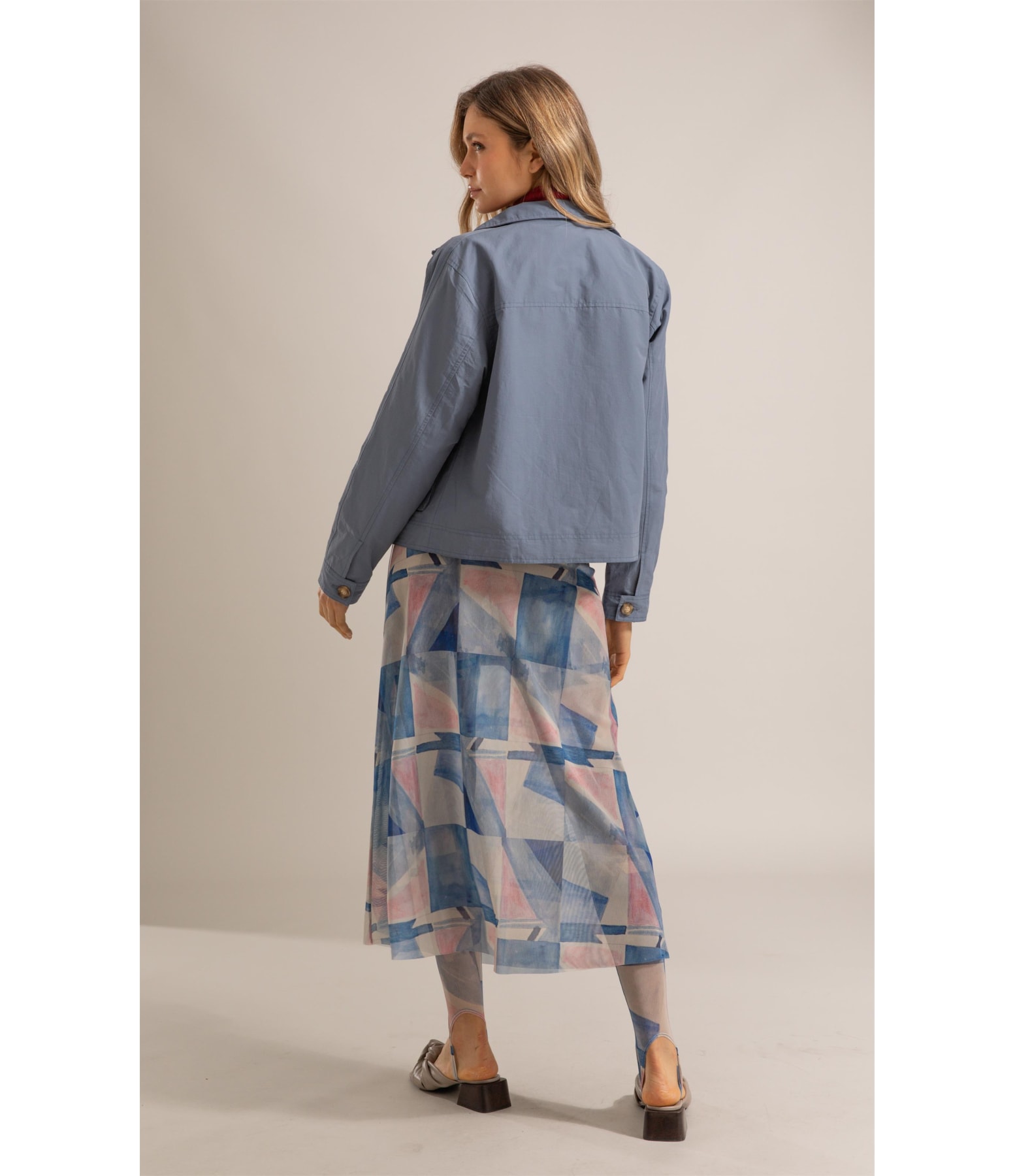  Jaqueta Caju Cotton Azul Seco