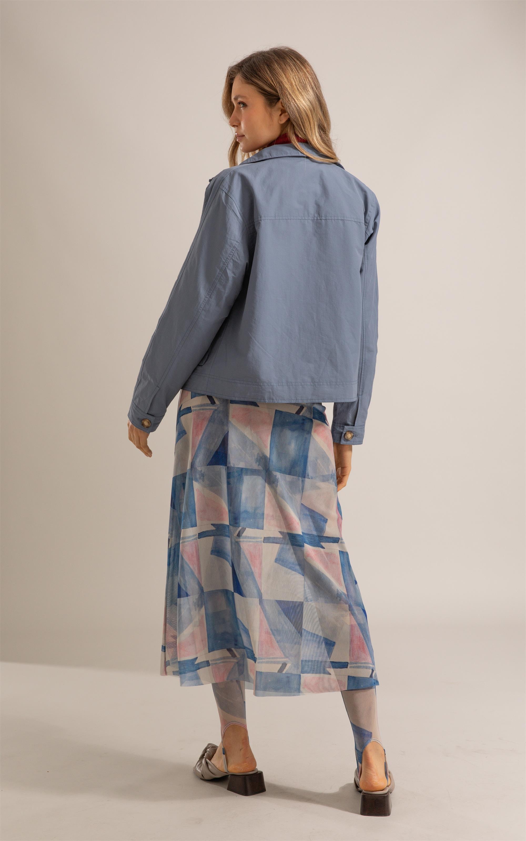  Jaqueta Caju Cotton Azul Seco