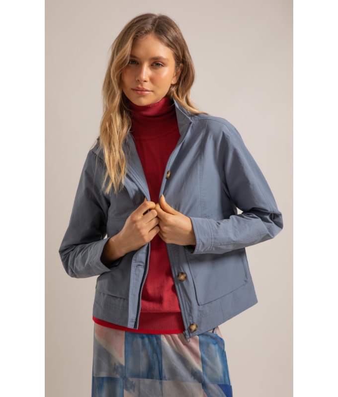  Jaqueta Caju Cotton Azul Seco