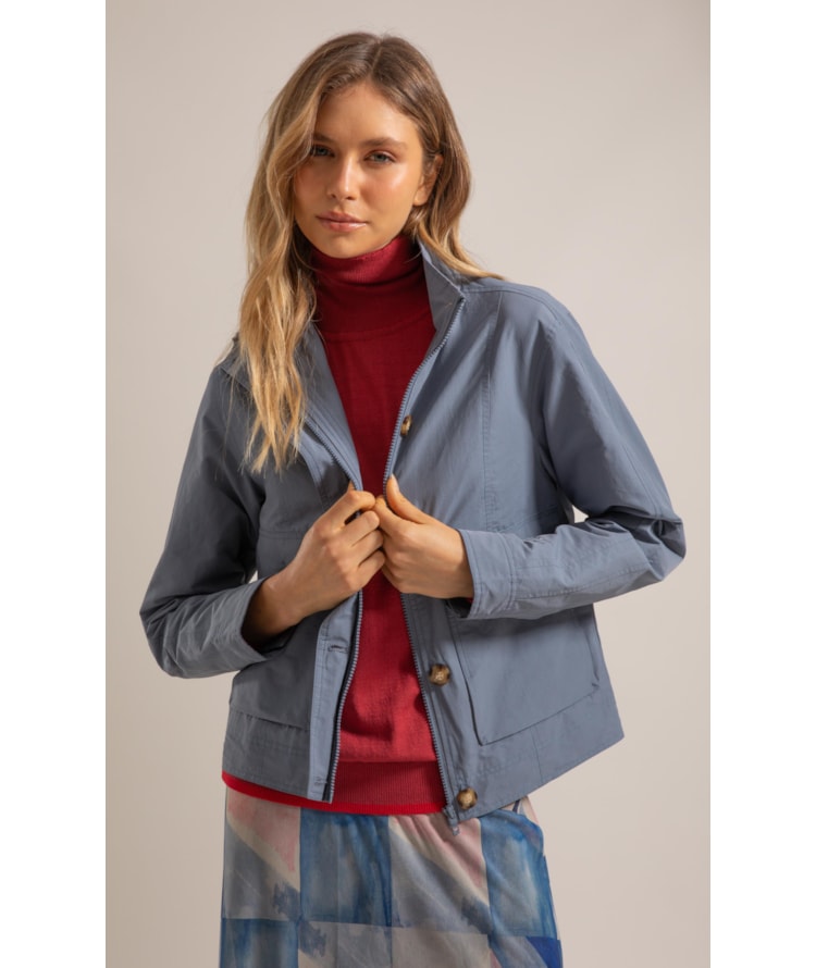  Jaqueta Caju Cotton Azul Seco