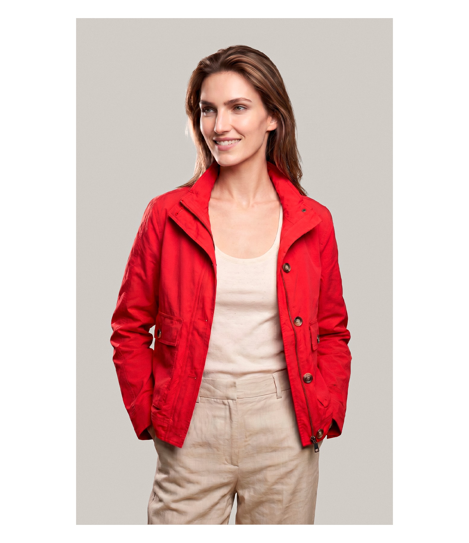  Jaqueta Caju Cotton Vermelho