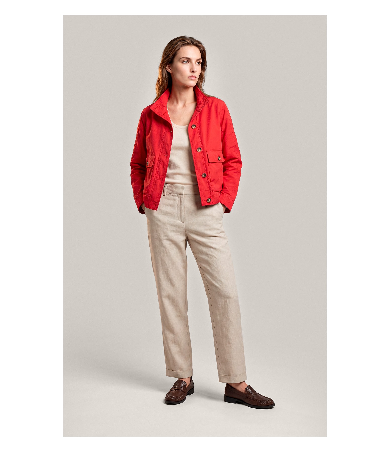  Jaqueta Caju Cotton Vermelho