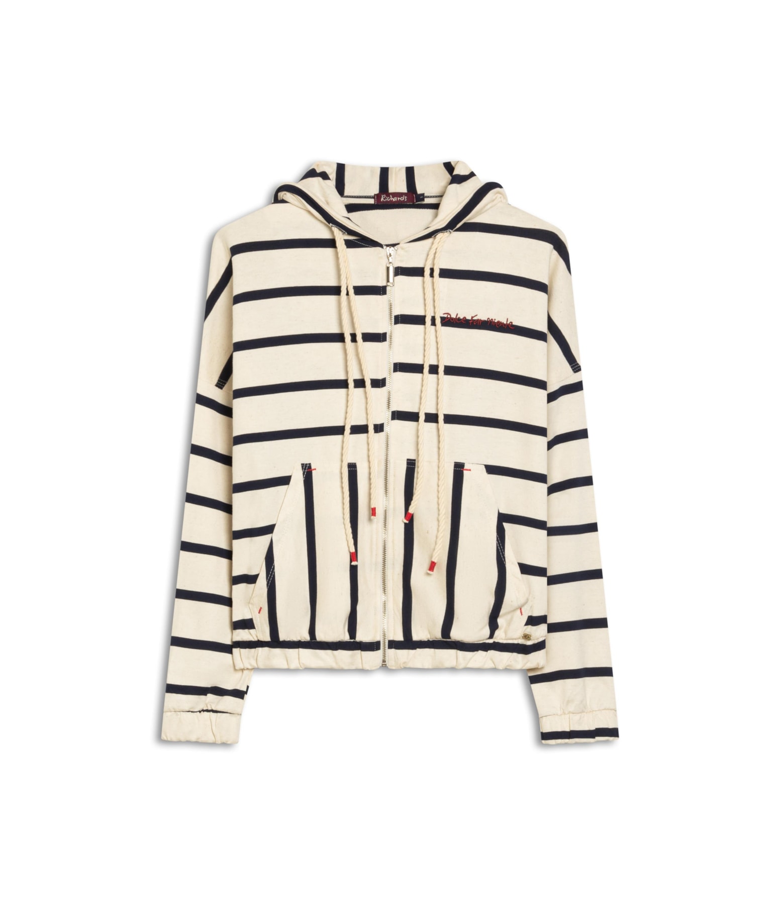 Jaqueta Chiara Capuz Listrado Lb Dark Navy