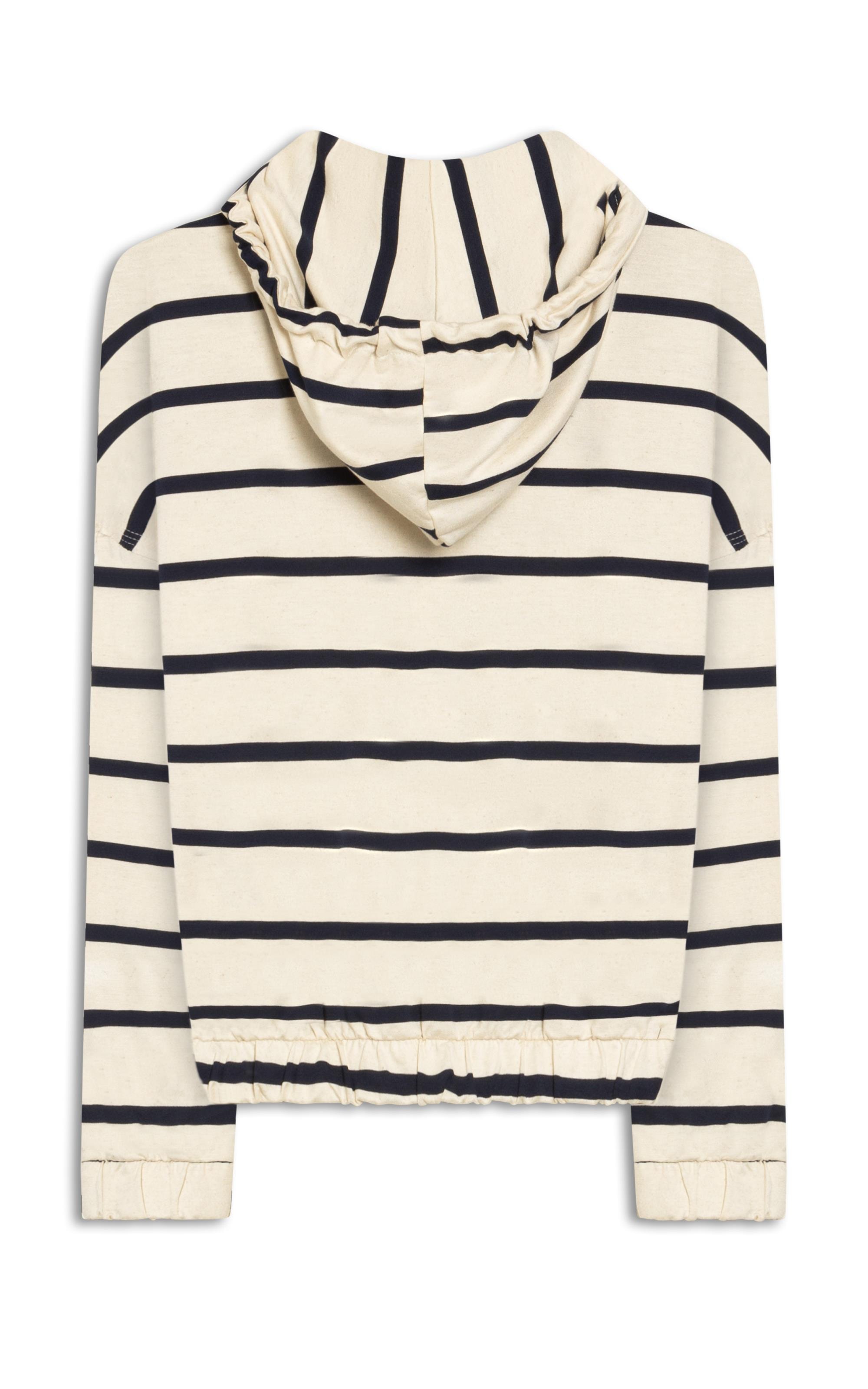 Jaqueta Chiara Capuz Listrado Lb Dark Navy