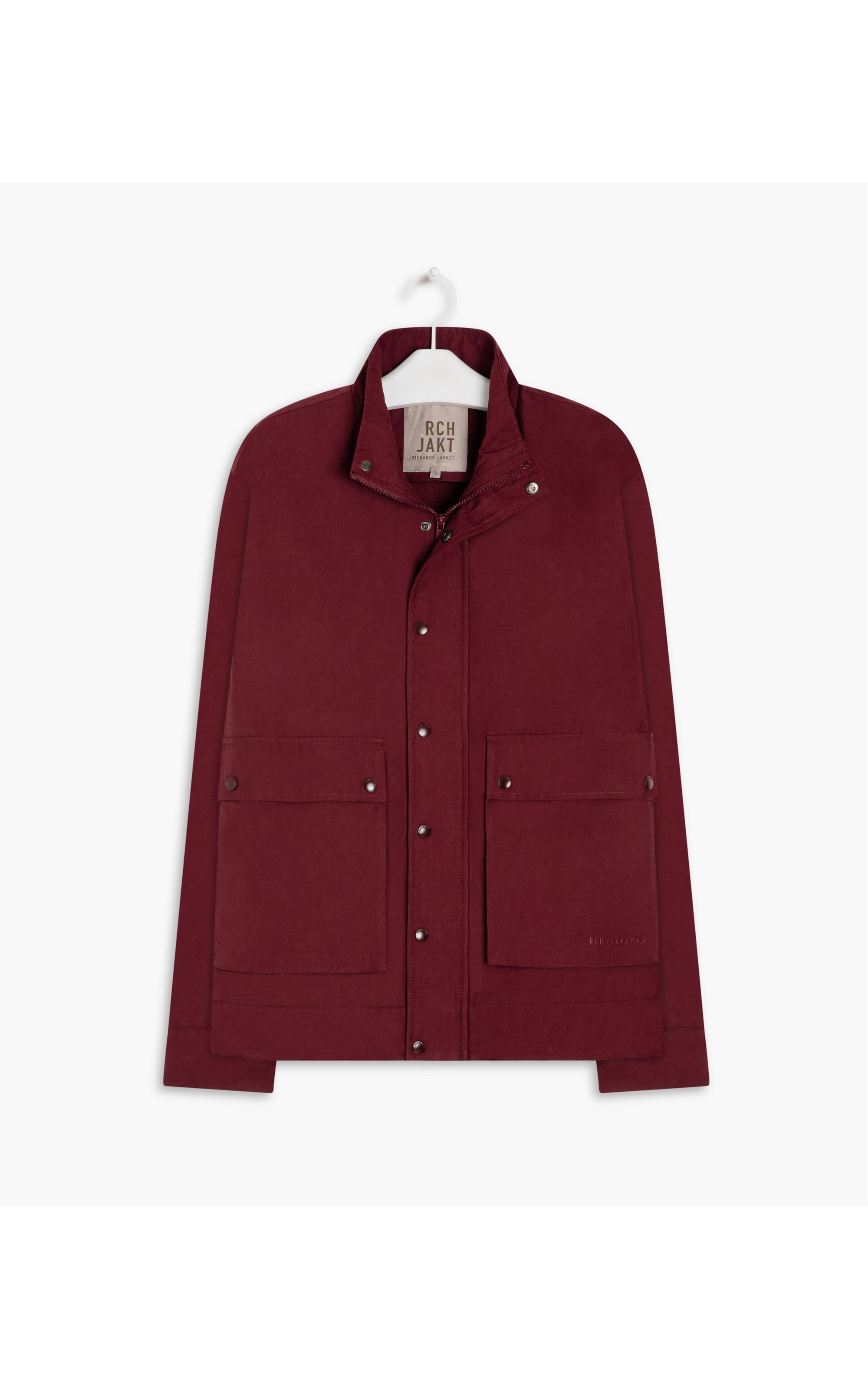 Jaqueta Cotton Bolsos Fronta Bordeaux