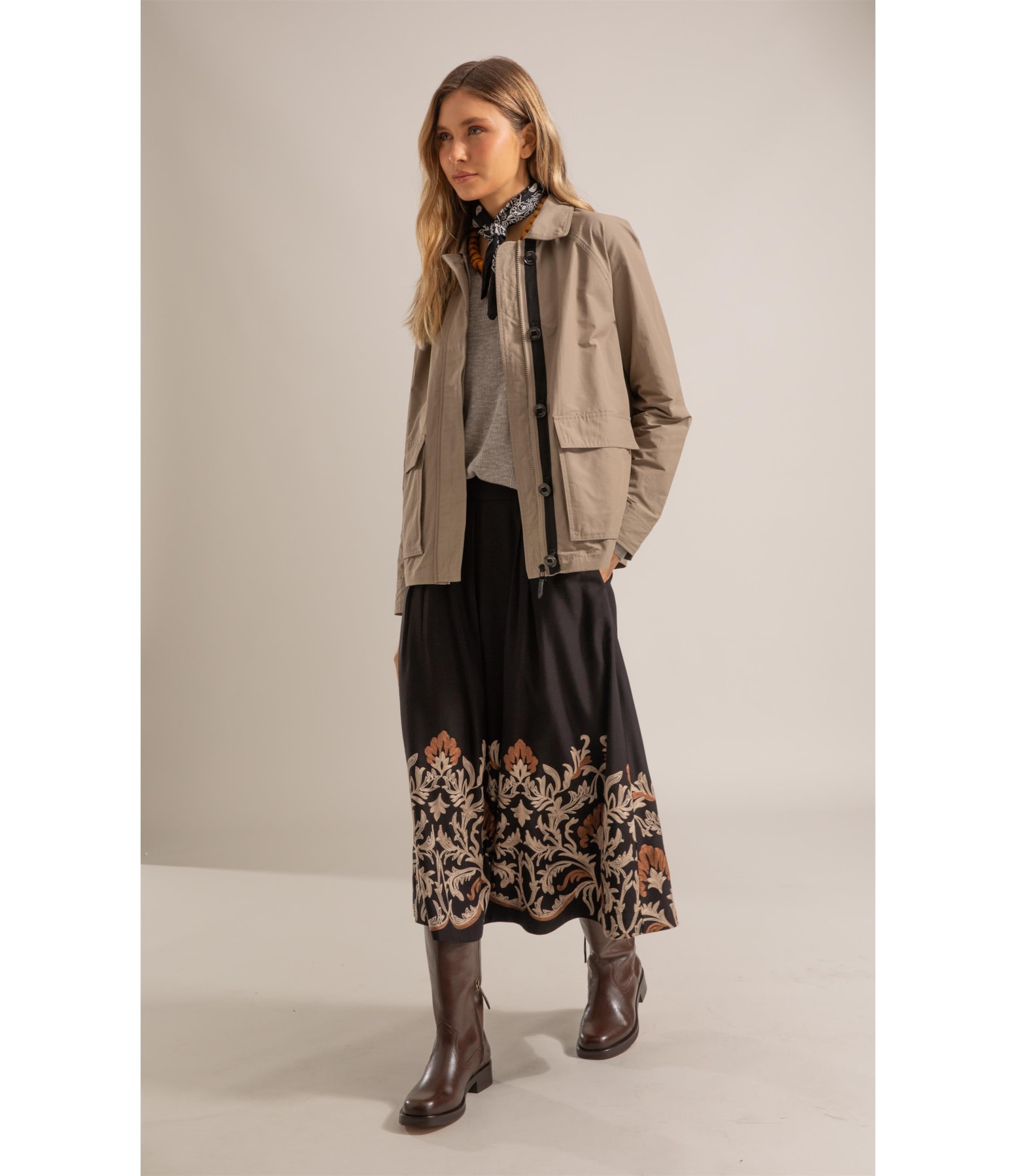 Jaqueta Cotton Imper Caqui
