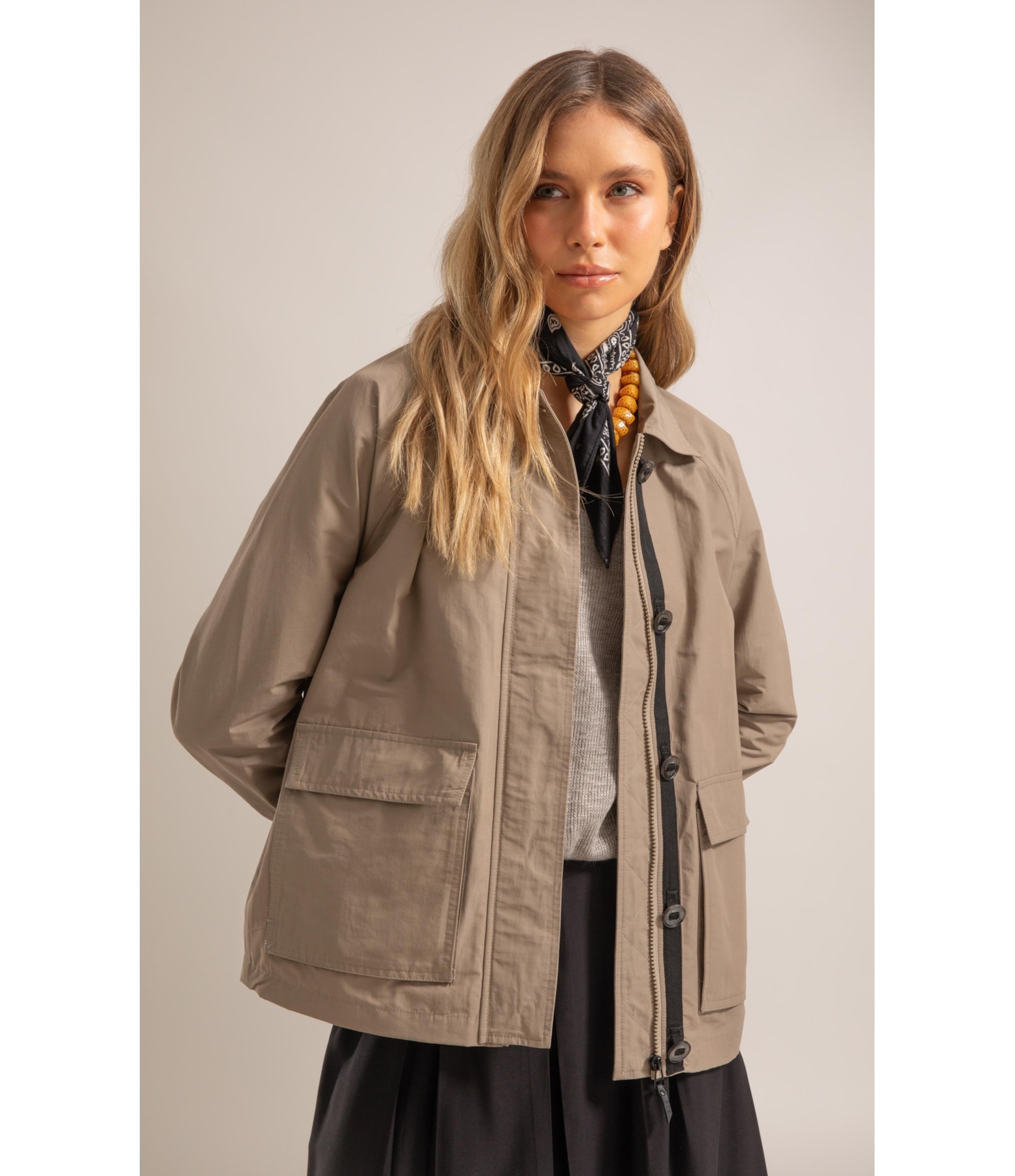 Jaqueta Cotton Imper Caqui