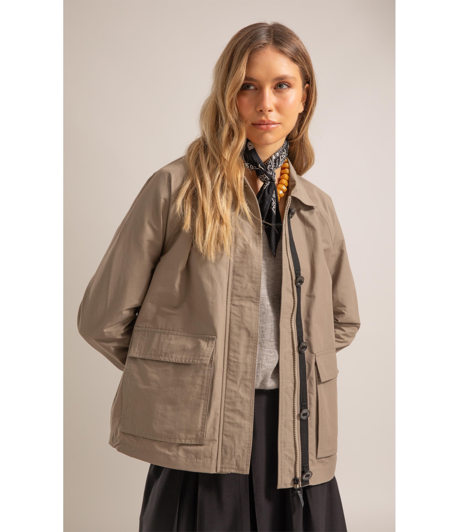 Jaqueta Cotton Imper Caqui