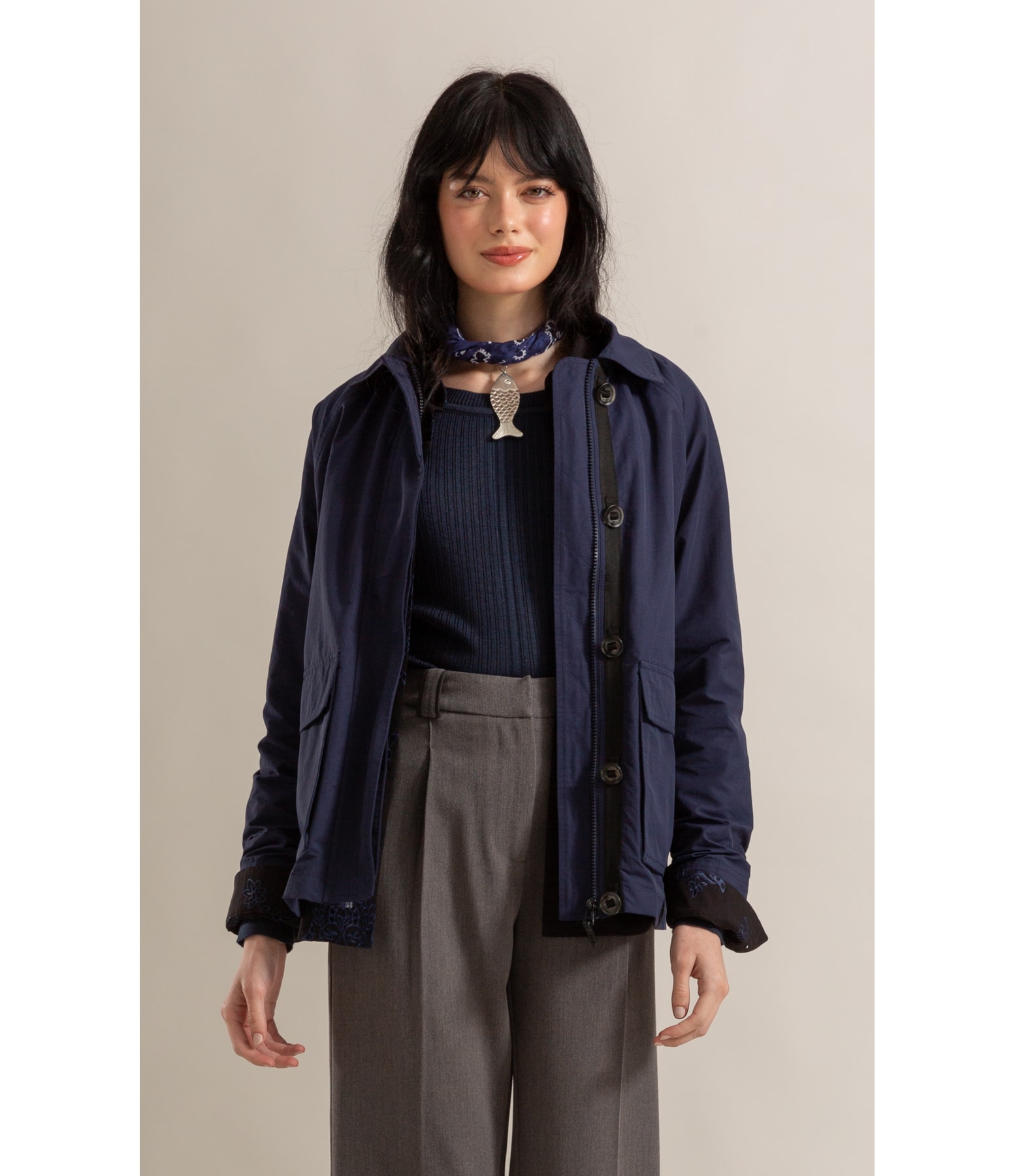 Jaqueta Cotton Imper Dark Navy