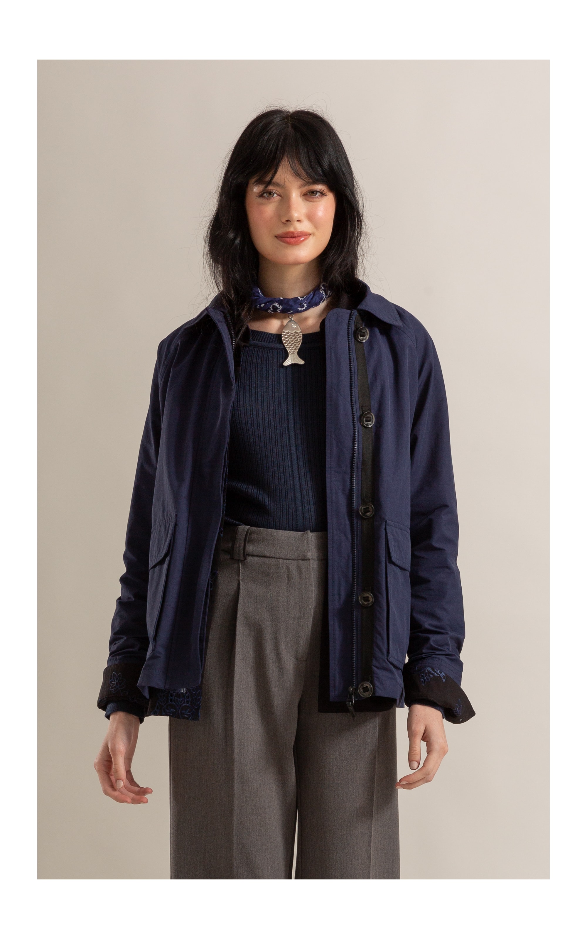 Jaqueta Cotton Imper Dark Navy