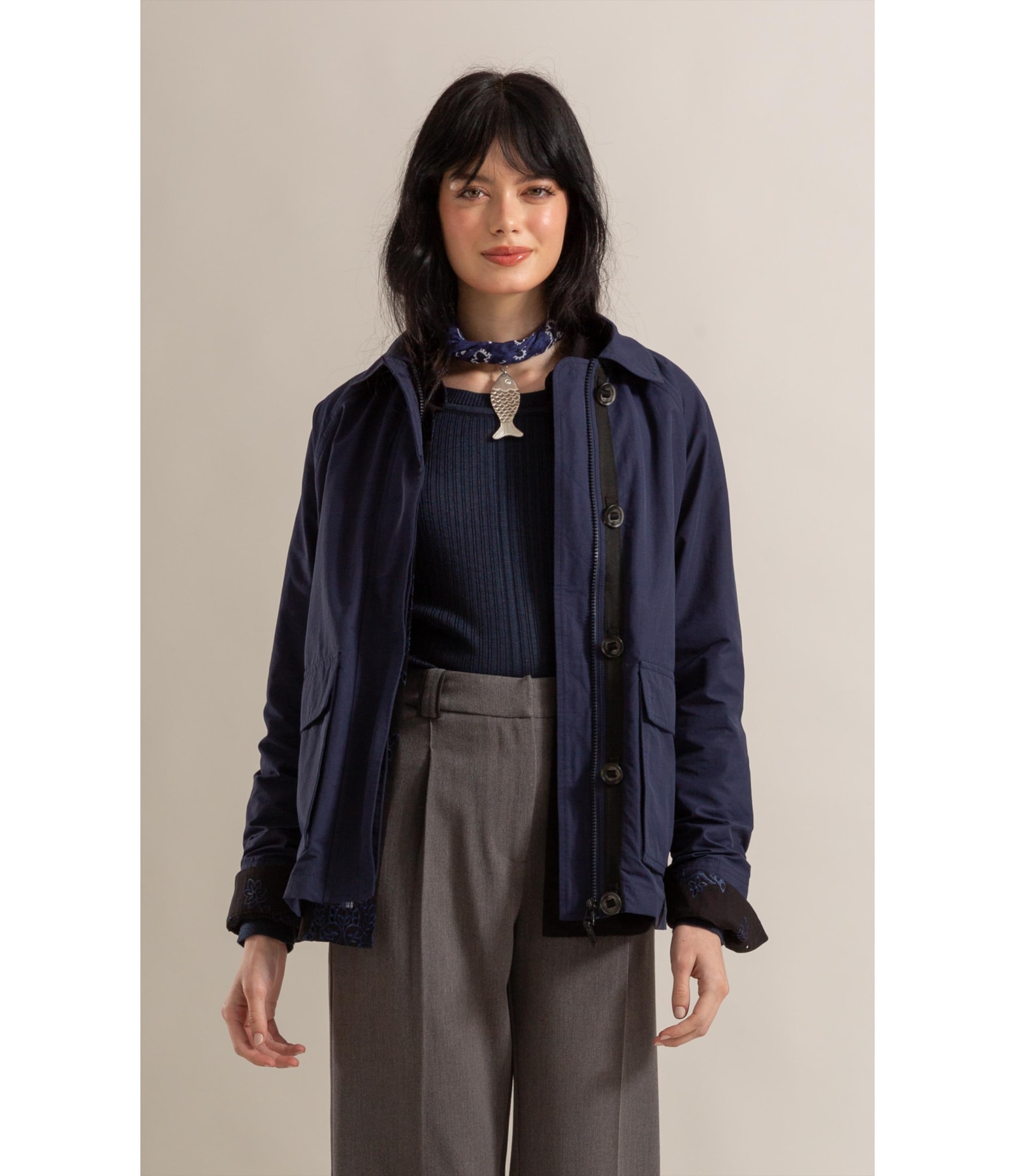 Jaqueta Cotton Imper Dark Navy