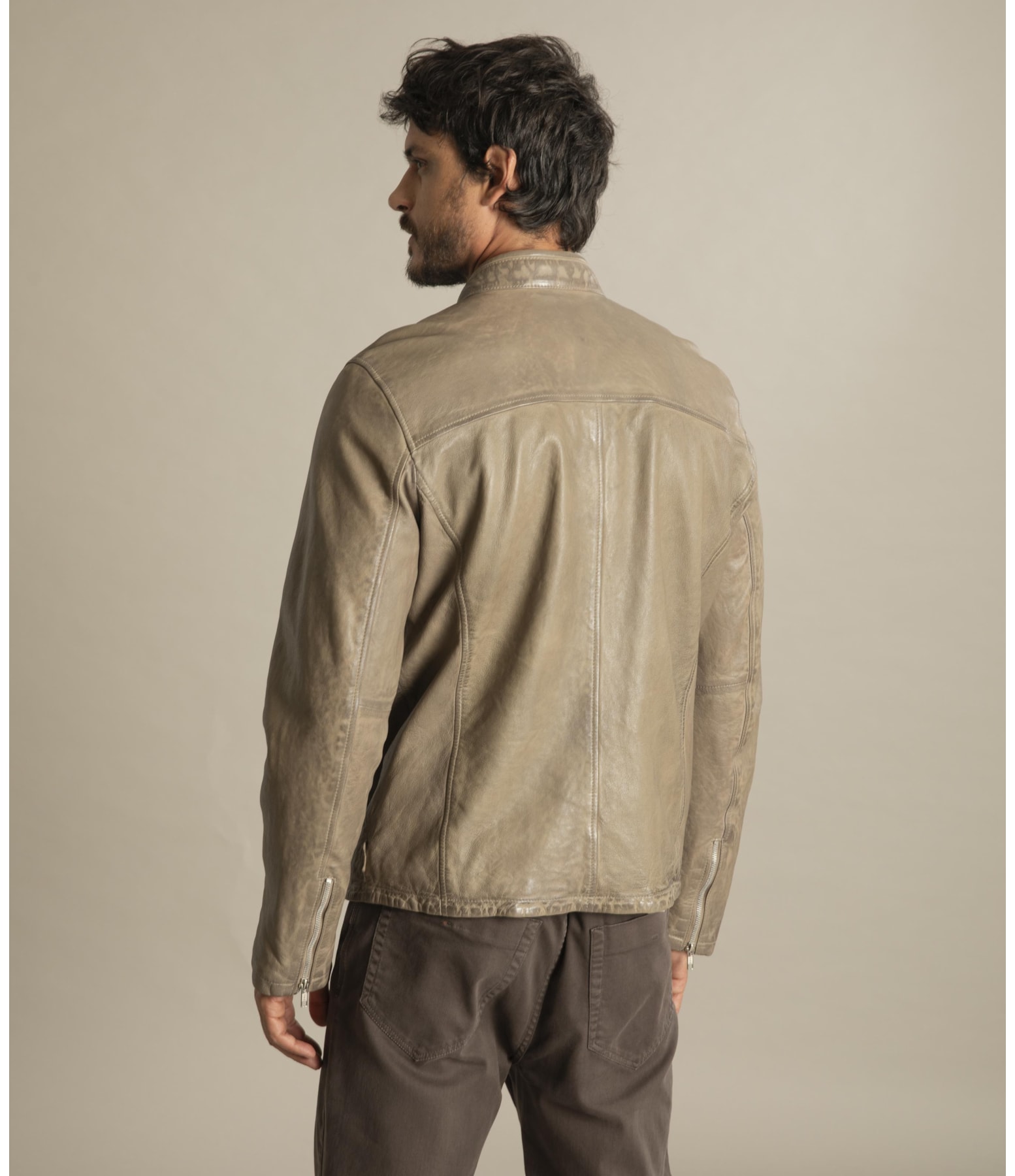 Jaqueta de Couro Stone Husk