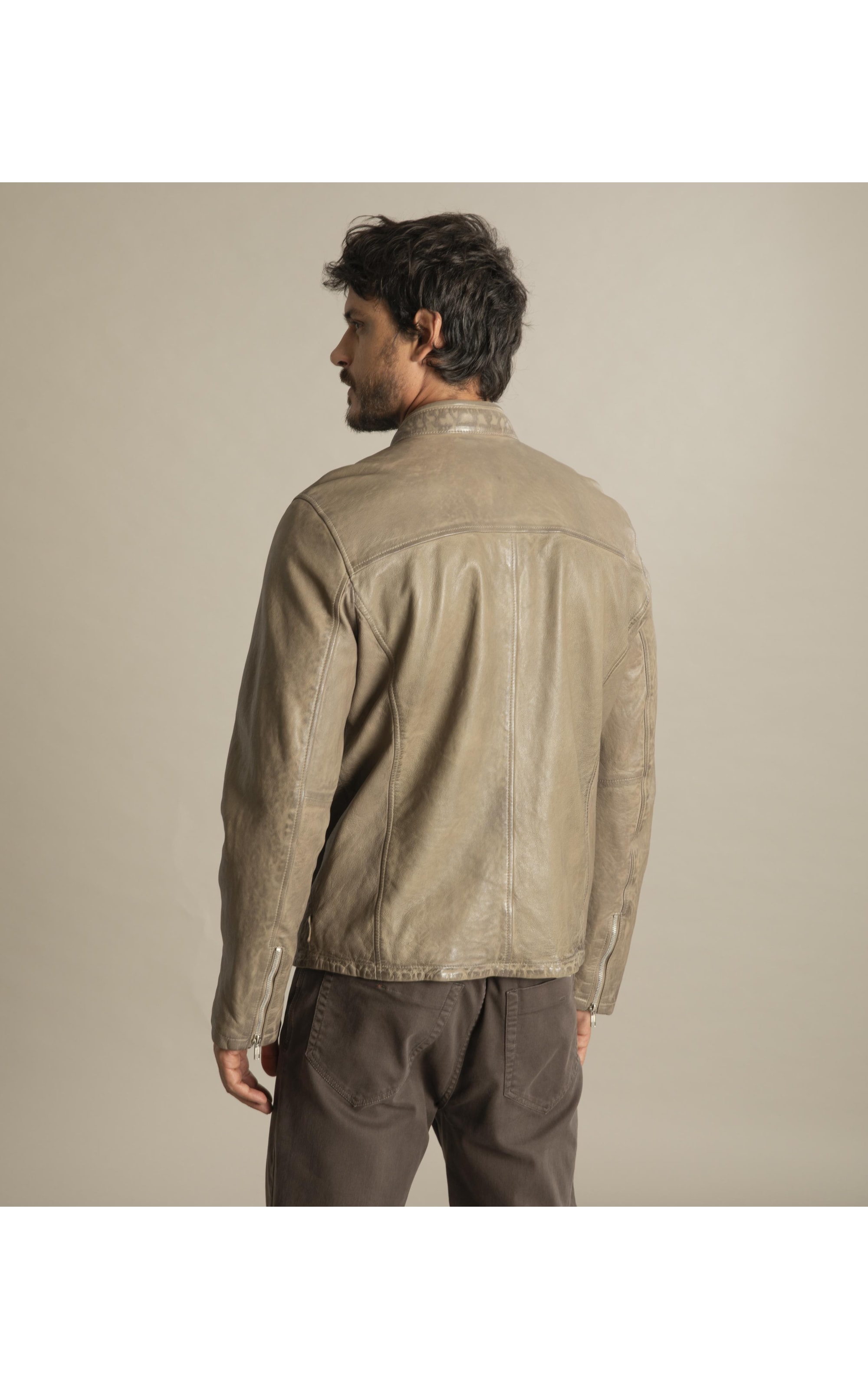 Jaqueta de Couro Stone Husk