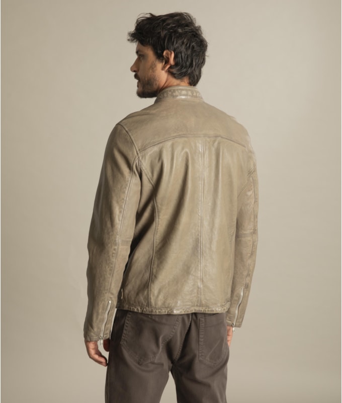 Jaqueta de Couro Stone Husk