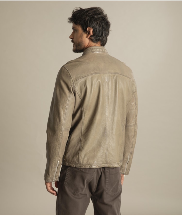 Jaqueta de Couro Stone Husk