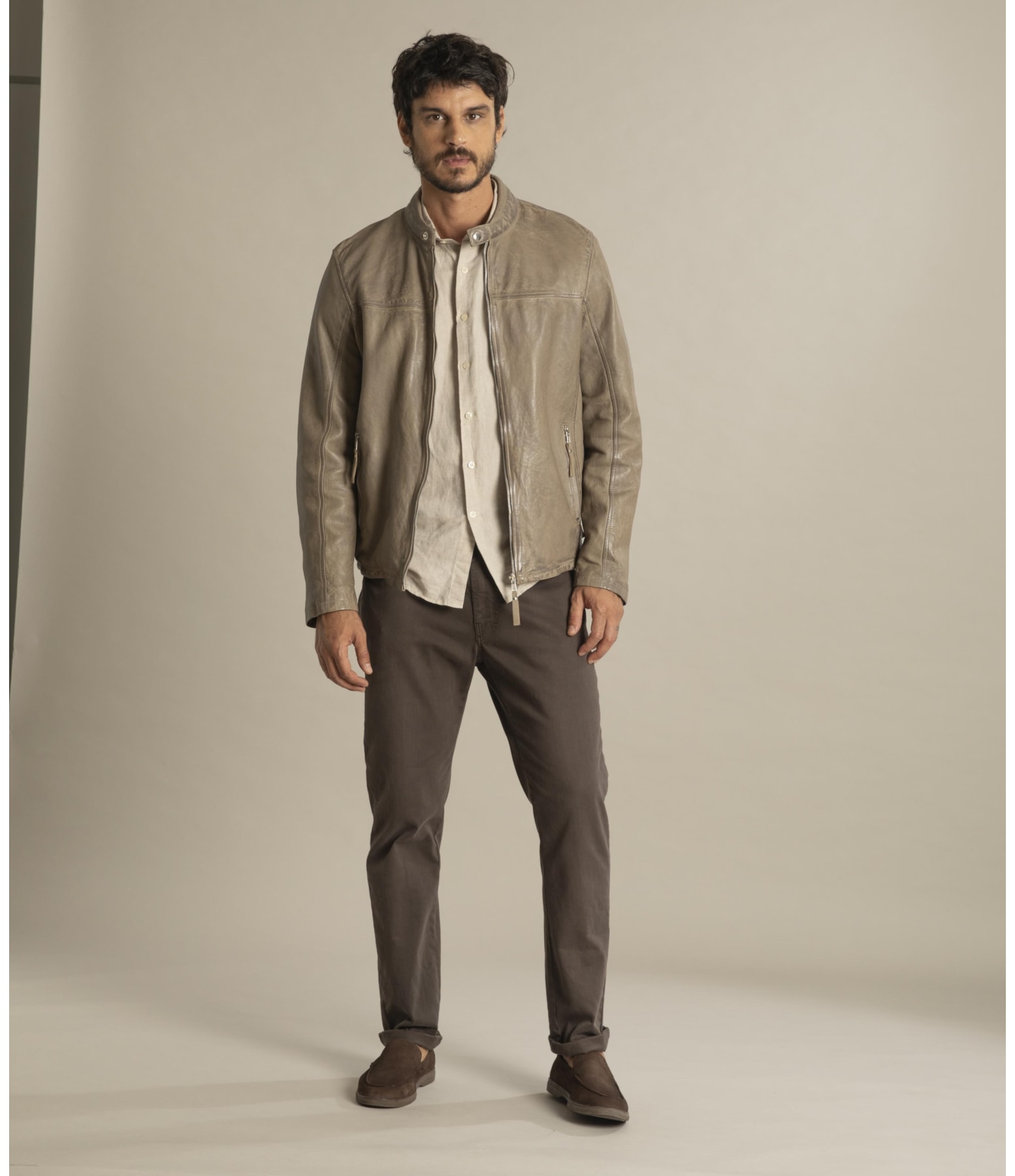 Jaqueta de Couro Stone Husk