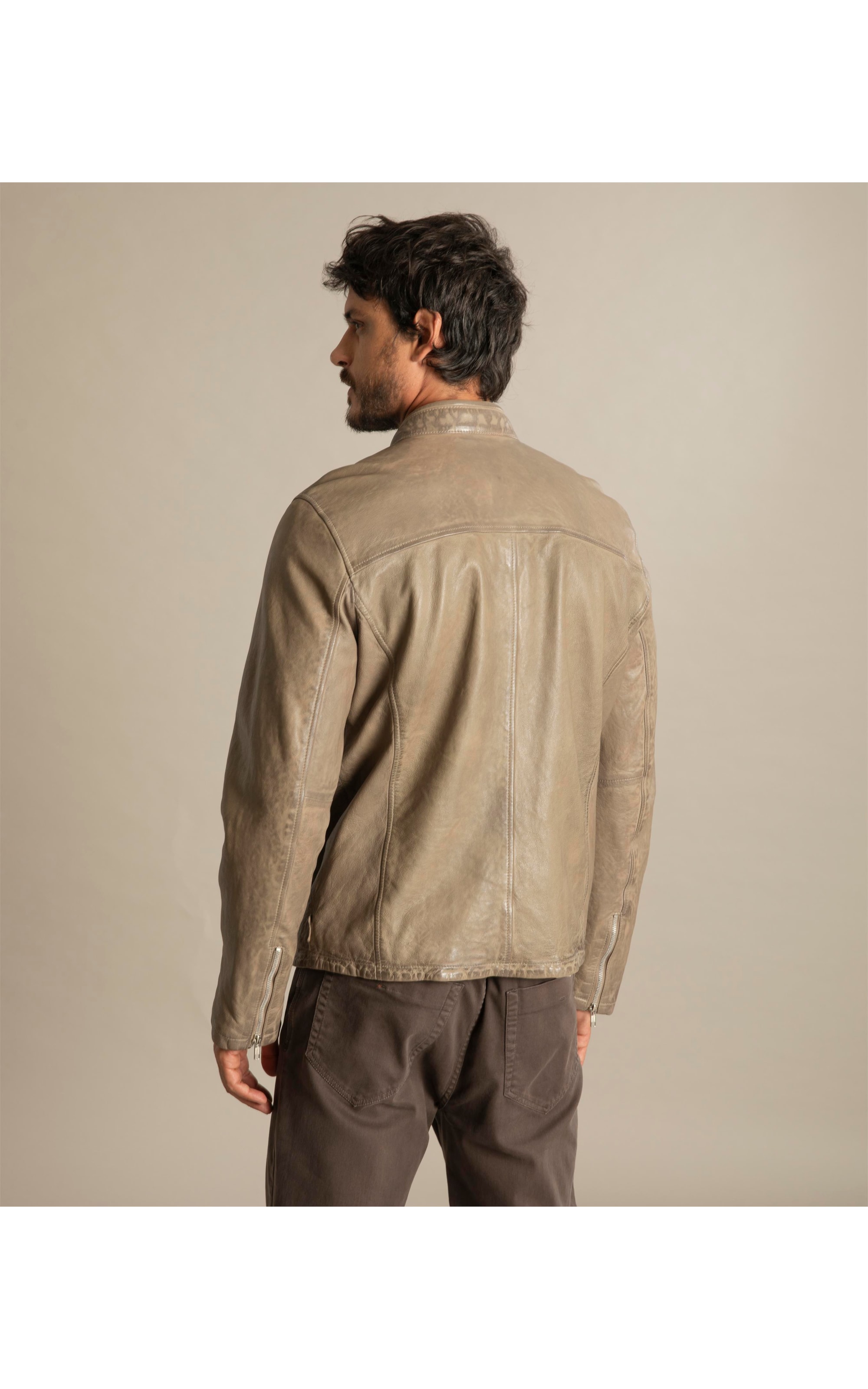 Jaqueta de Couro Stone Husk