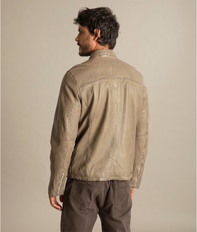 Jaqueta de Couro Stone Husk