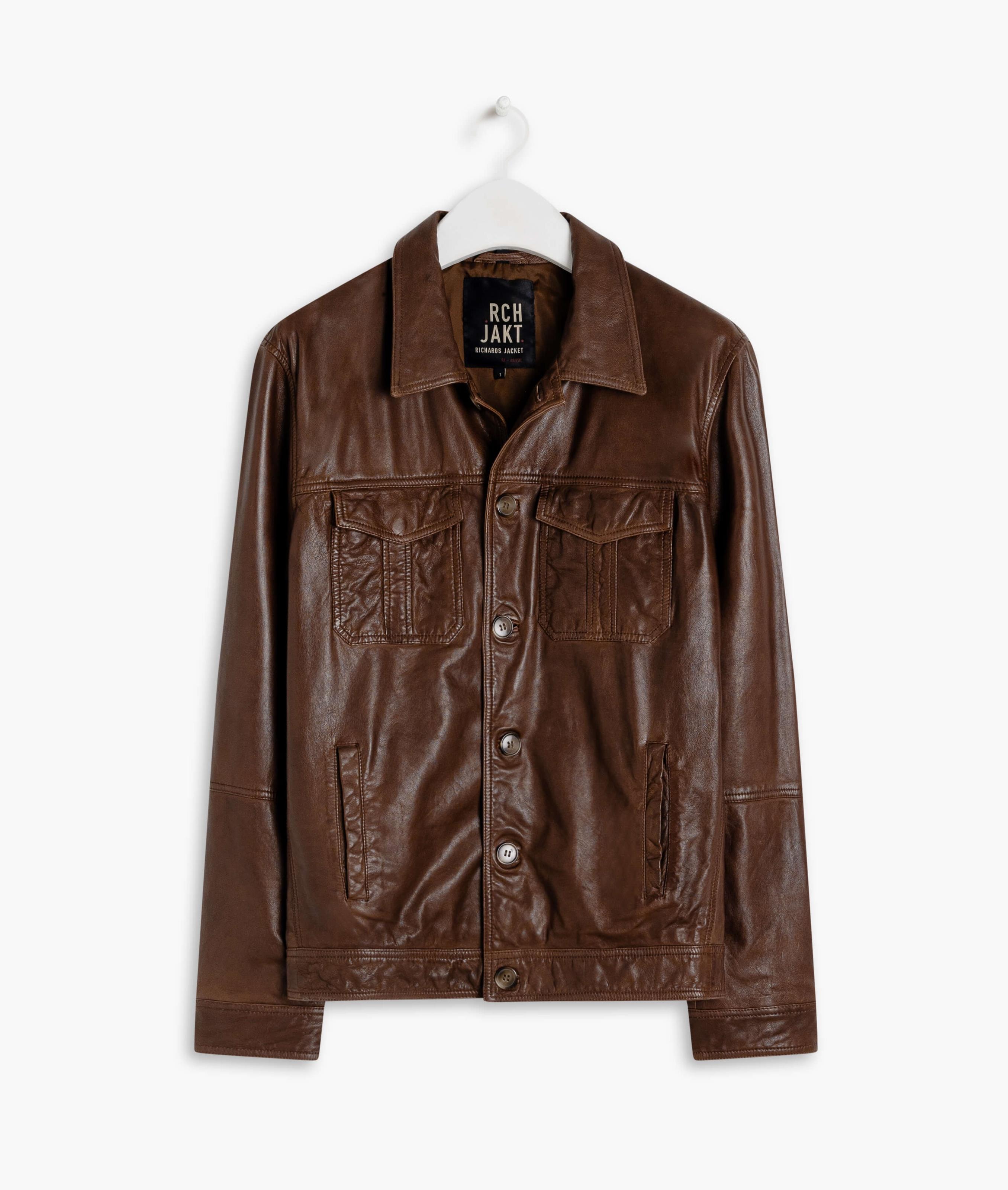 Jaqueta de Couro Trucker Cafe