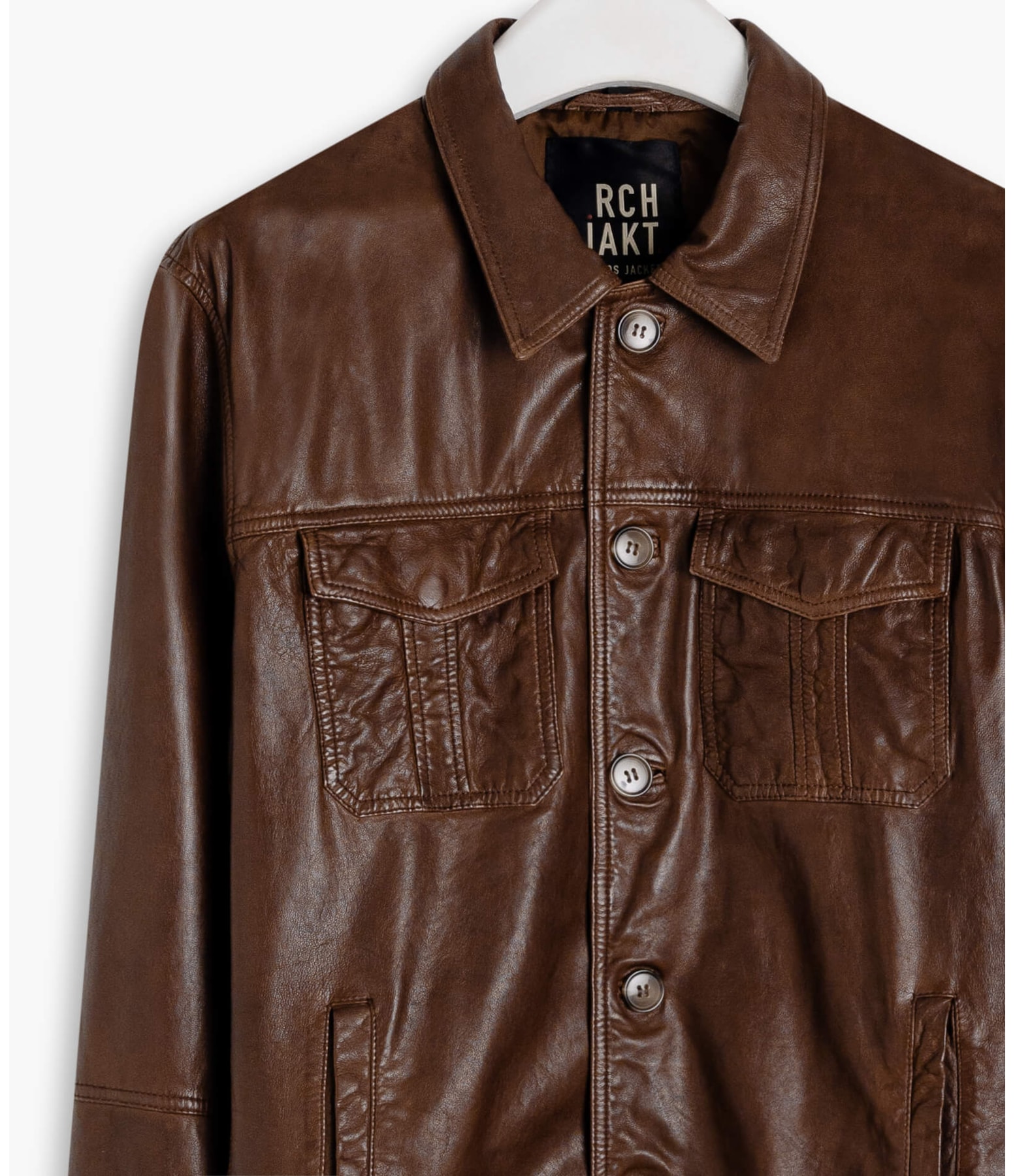 Jaqueta de Couro Trucker Cafe