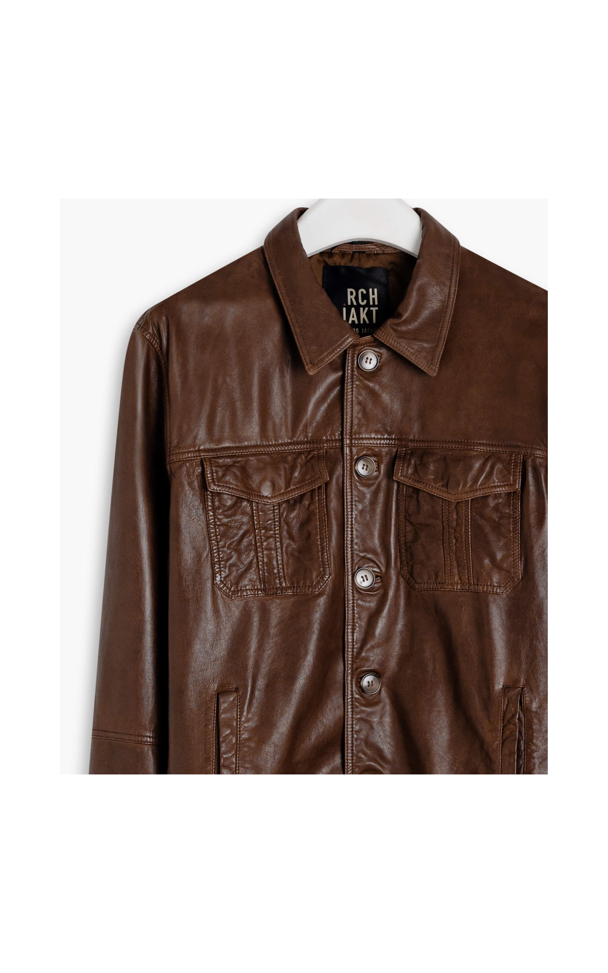 Jaqueta de Couro Trucker Cafe