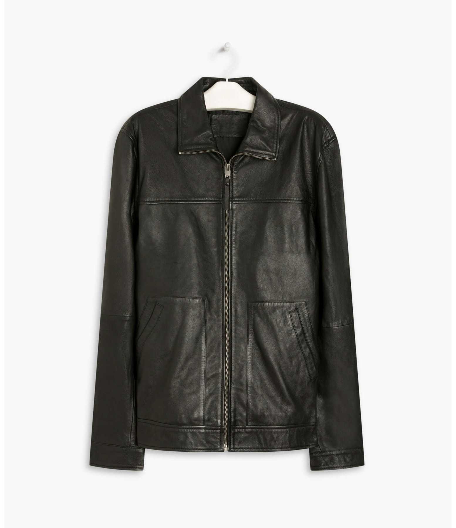 Jaqueta de Couro Wide Pockets Cafe