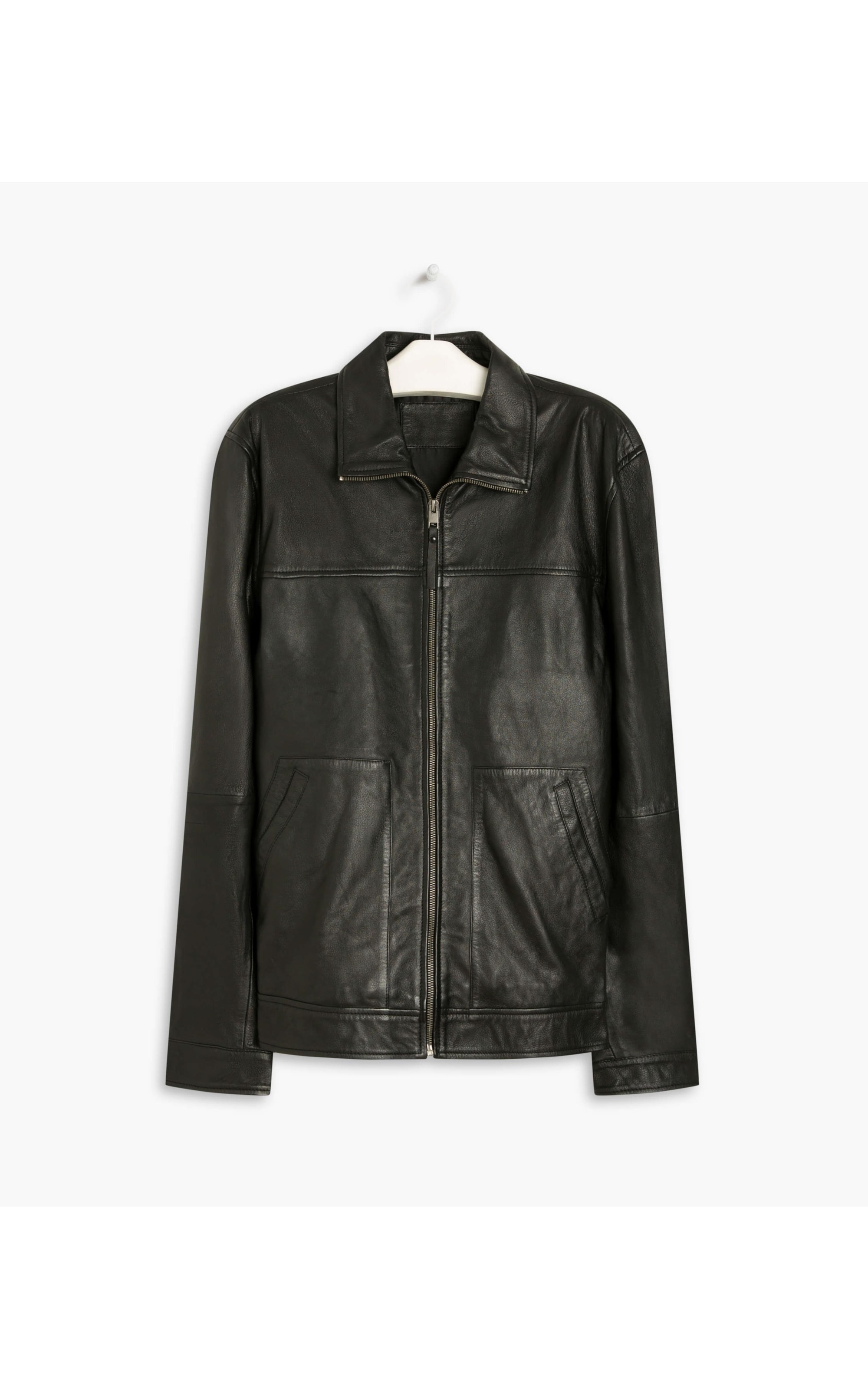 Jaqueta de Couro Wide Pockets Cafe